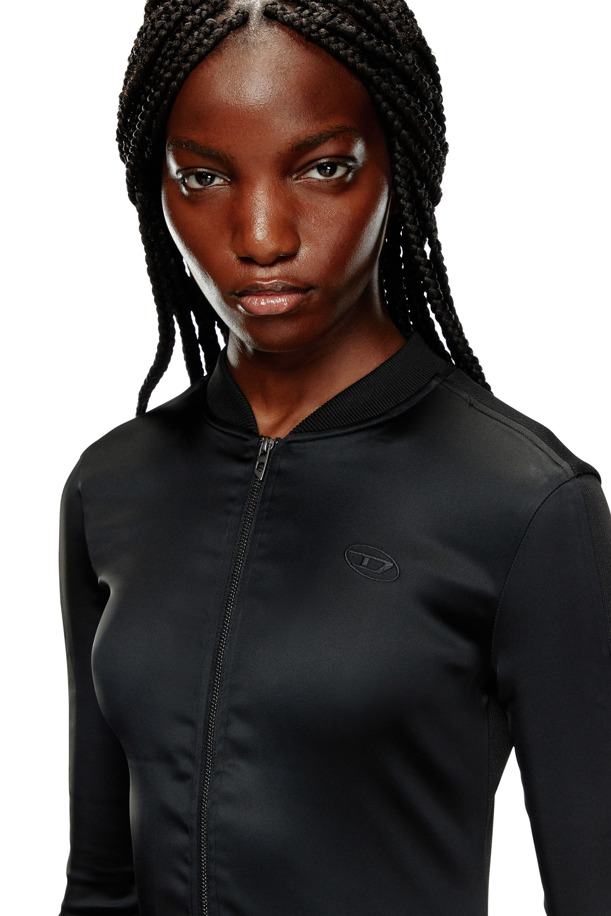 Giacca in maglia e raso stretch Donna Nero Diesel