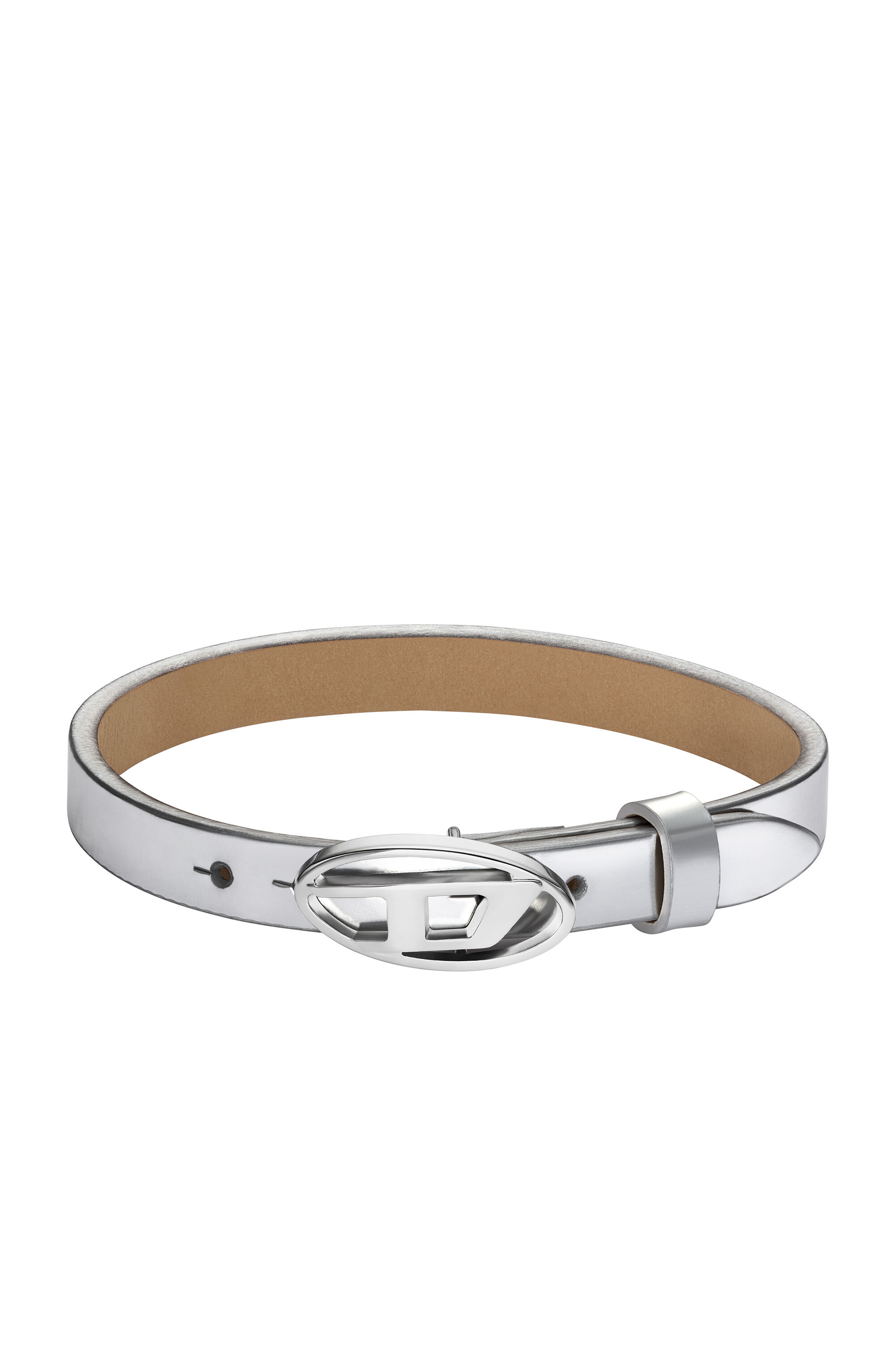 Women's Silver Leather Stackable Bracelet | Silver | Diesel
