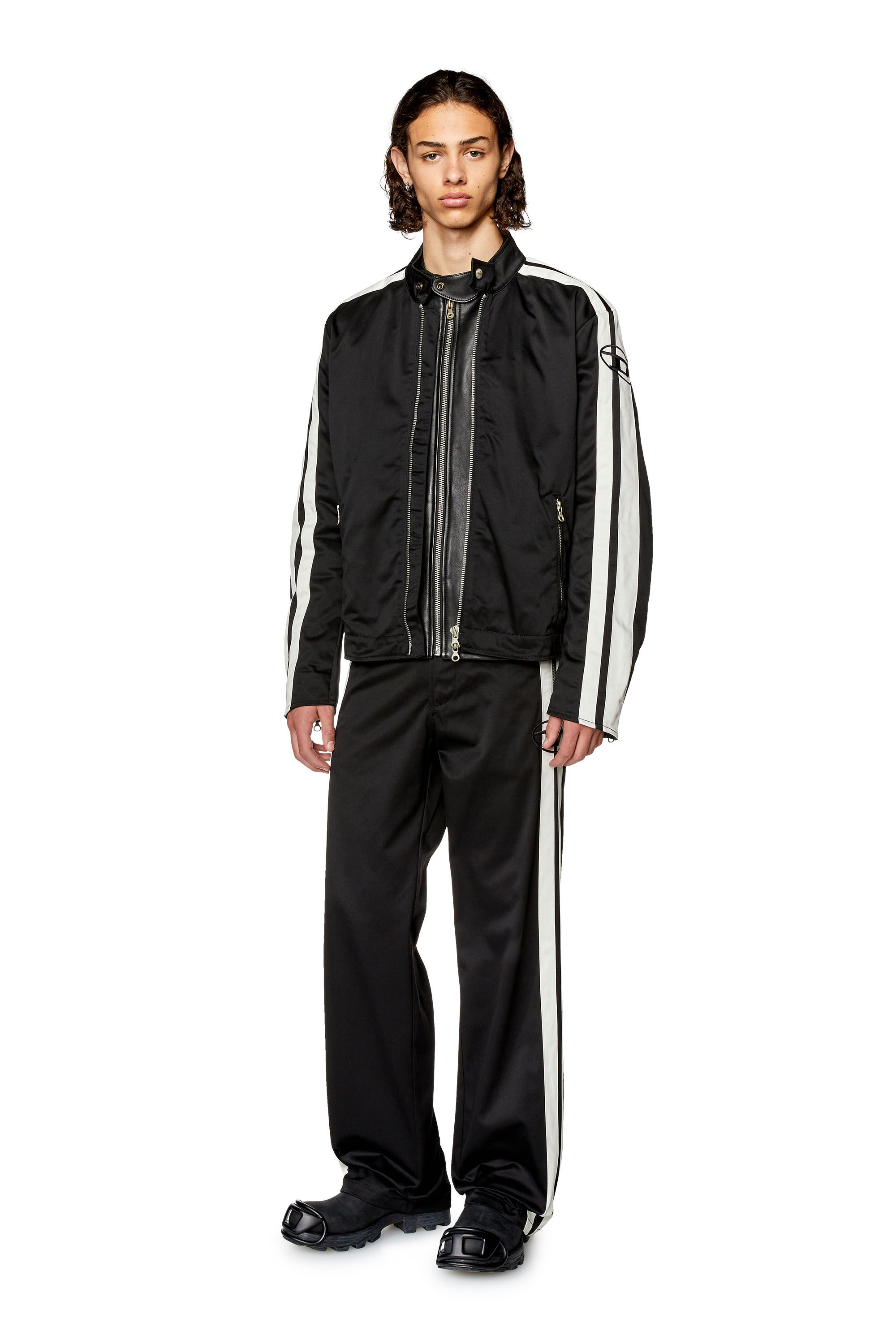Giacca biker bicolore in cotone imbottito Uomo J BECK Diesel