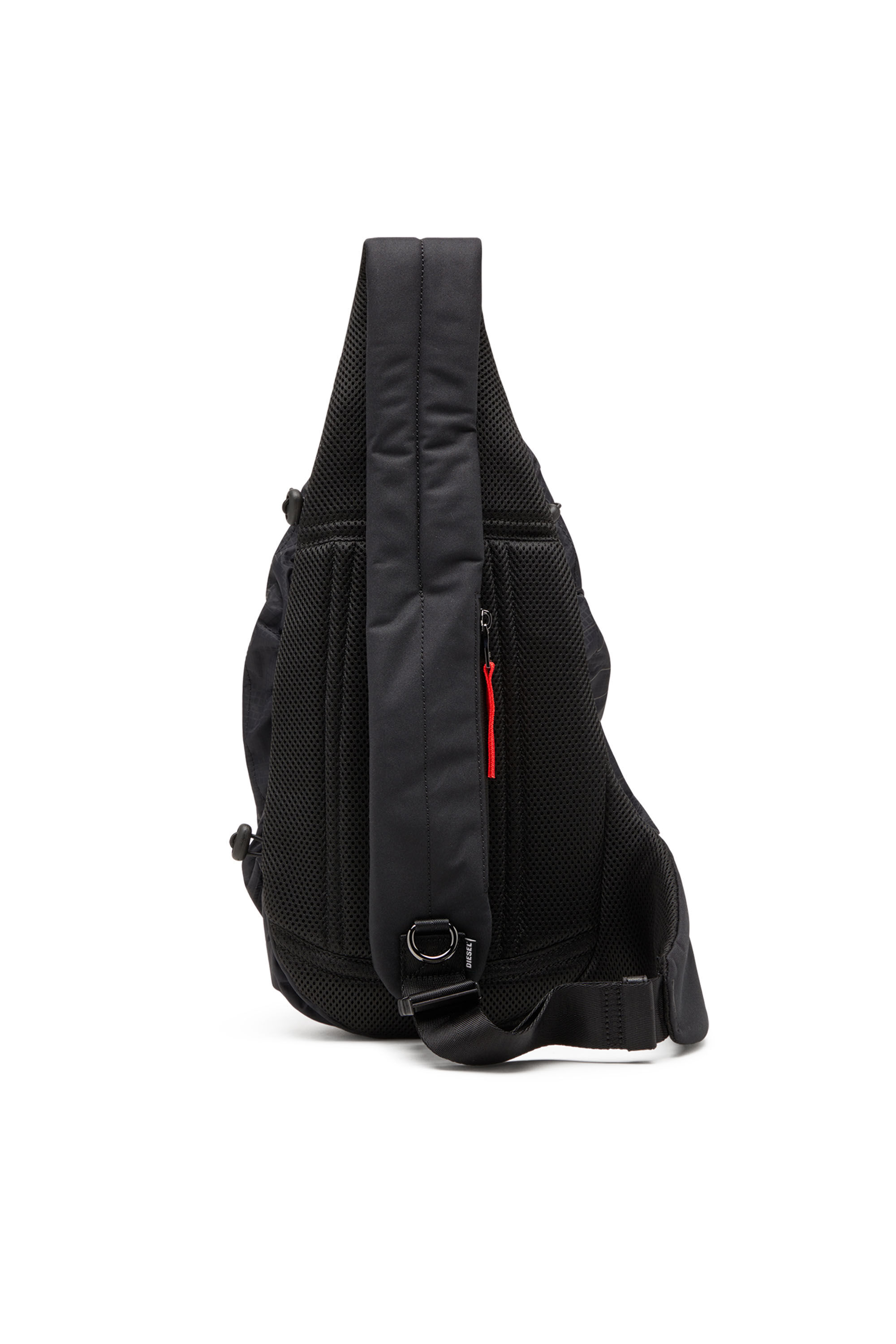 Diesel - ZIP-D SLING BAG X, Zip-D-Zaino monospalla in shell jacquard Uomo in Nero - 3