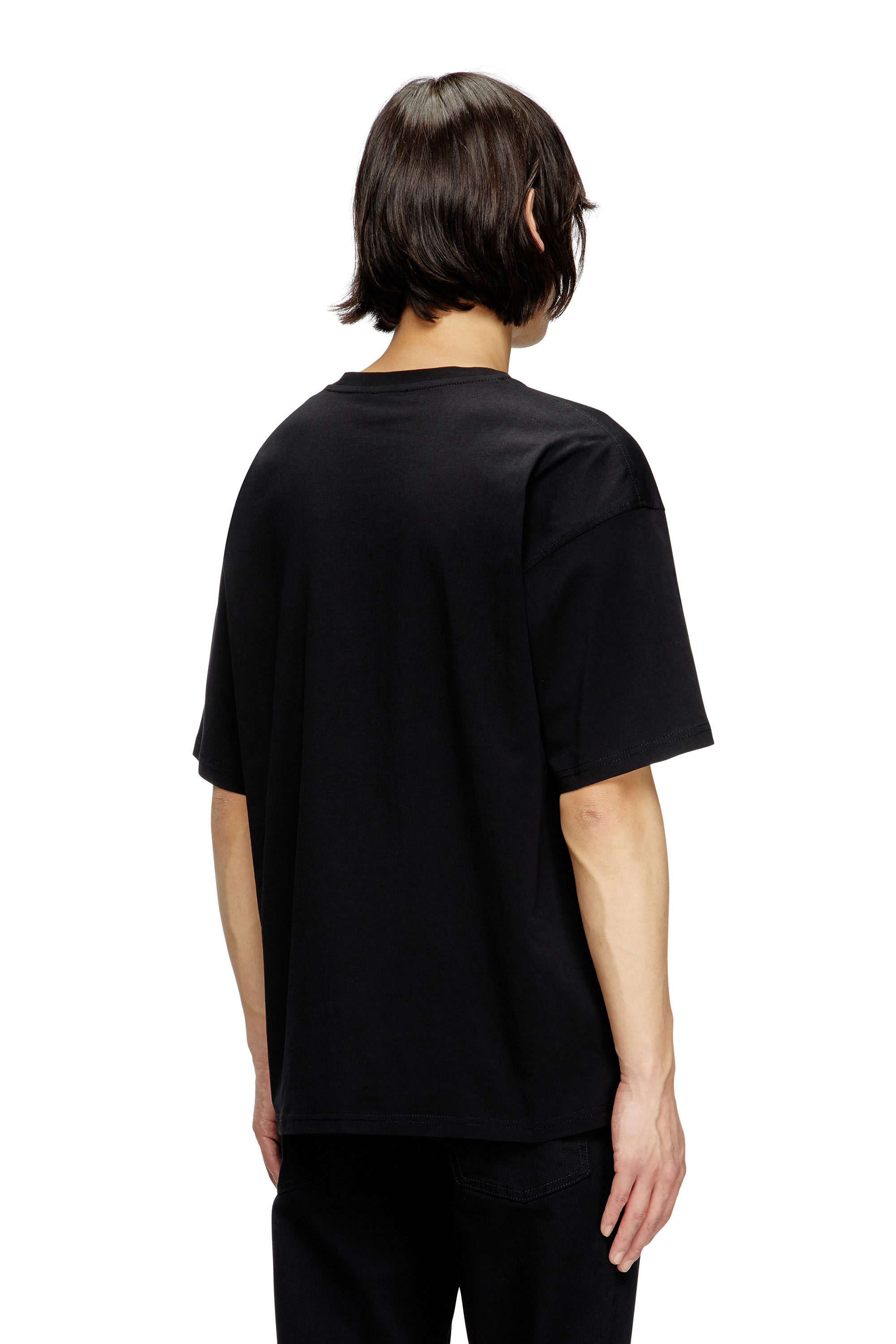 Diesel - T-BOXT-D, T-shirt con patch D ricamato Unisex in Nero - 4
