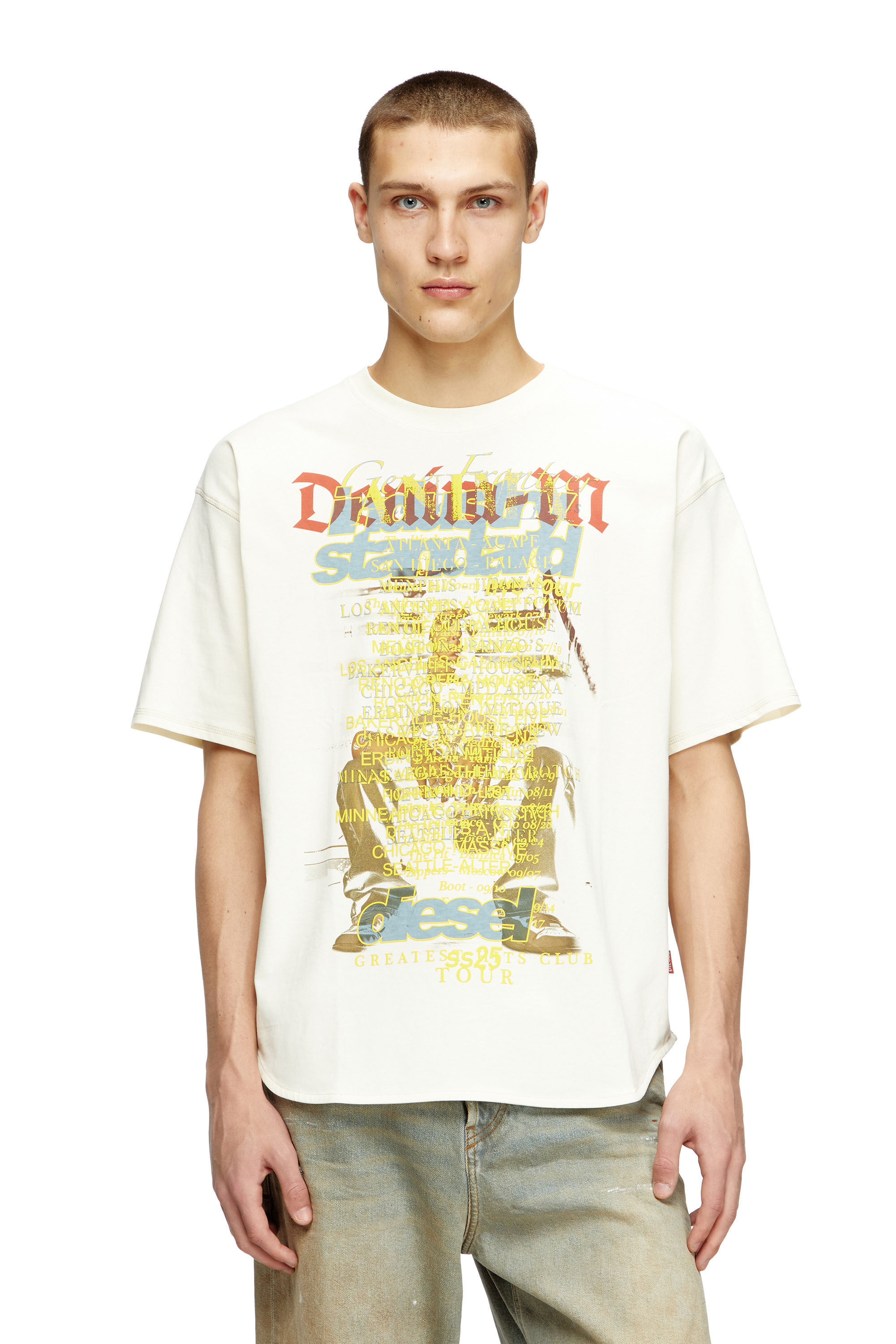 Diesel - T-BIX-AA, T-shirt con stampa DJ Unisex in Bianco - 3