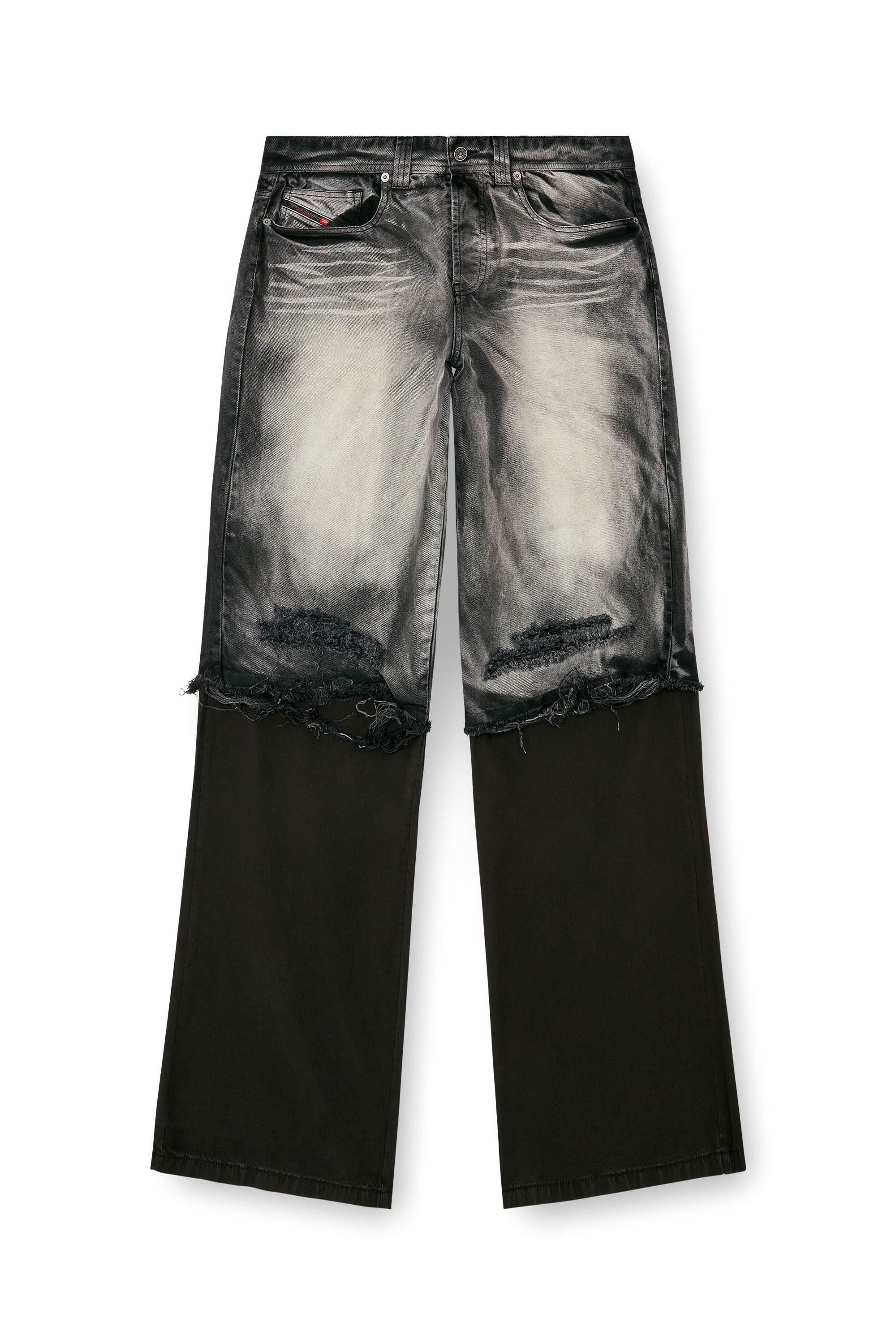 Men's 5-pocket pants with layered leg | Multicolor | Diesel
