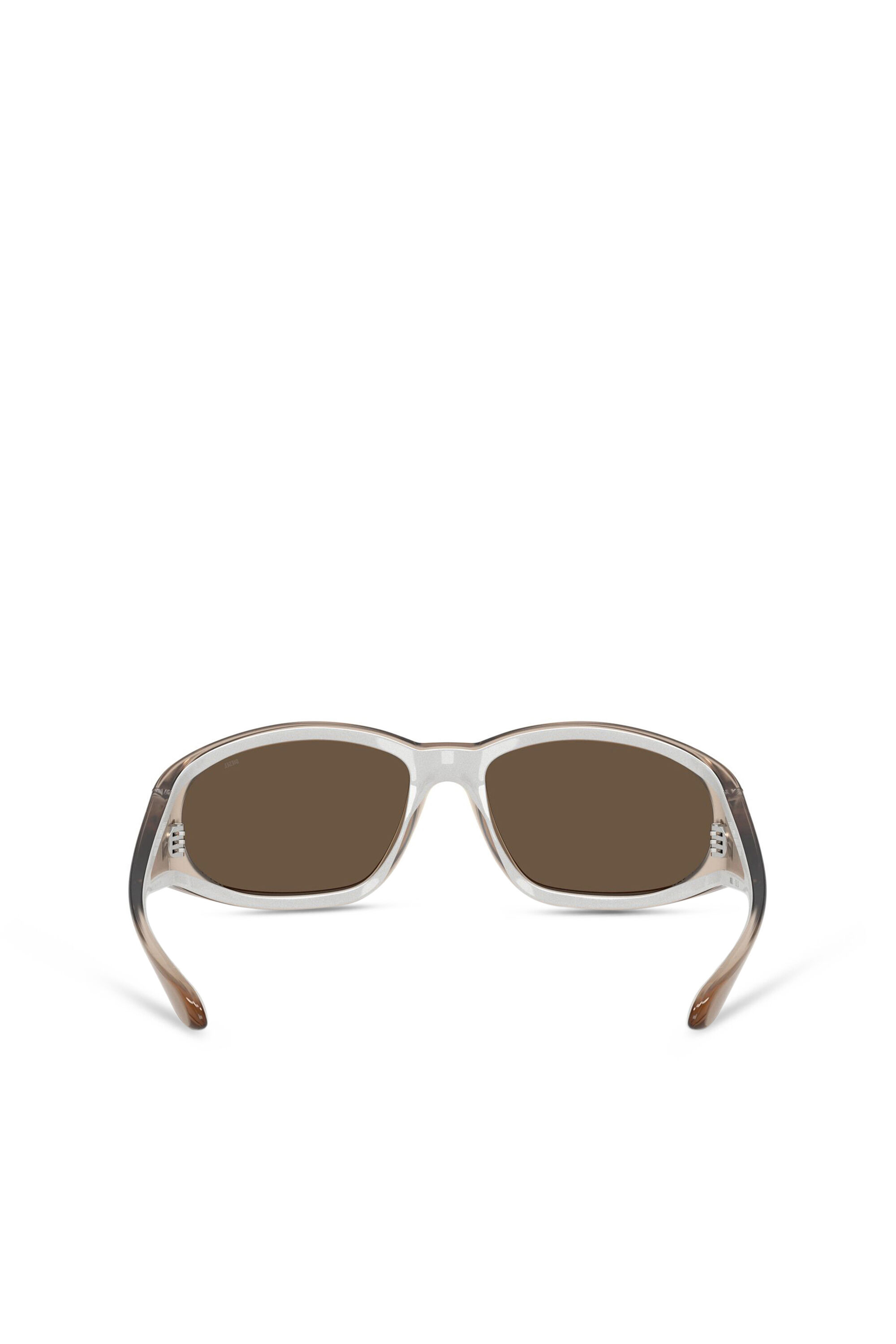 Diesel - 0DL3002, Occhiale in acetato con forma rettangolare Unisex in Marrone - 3
