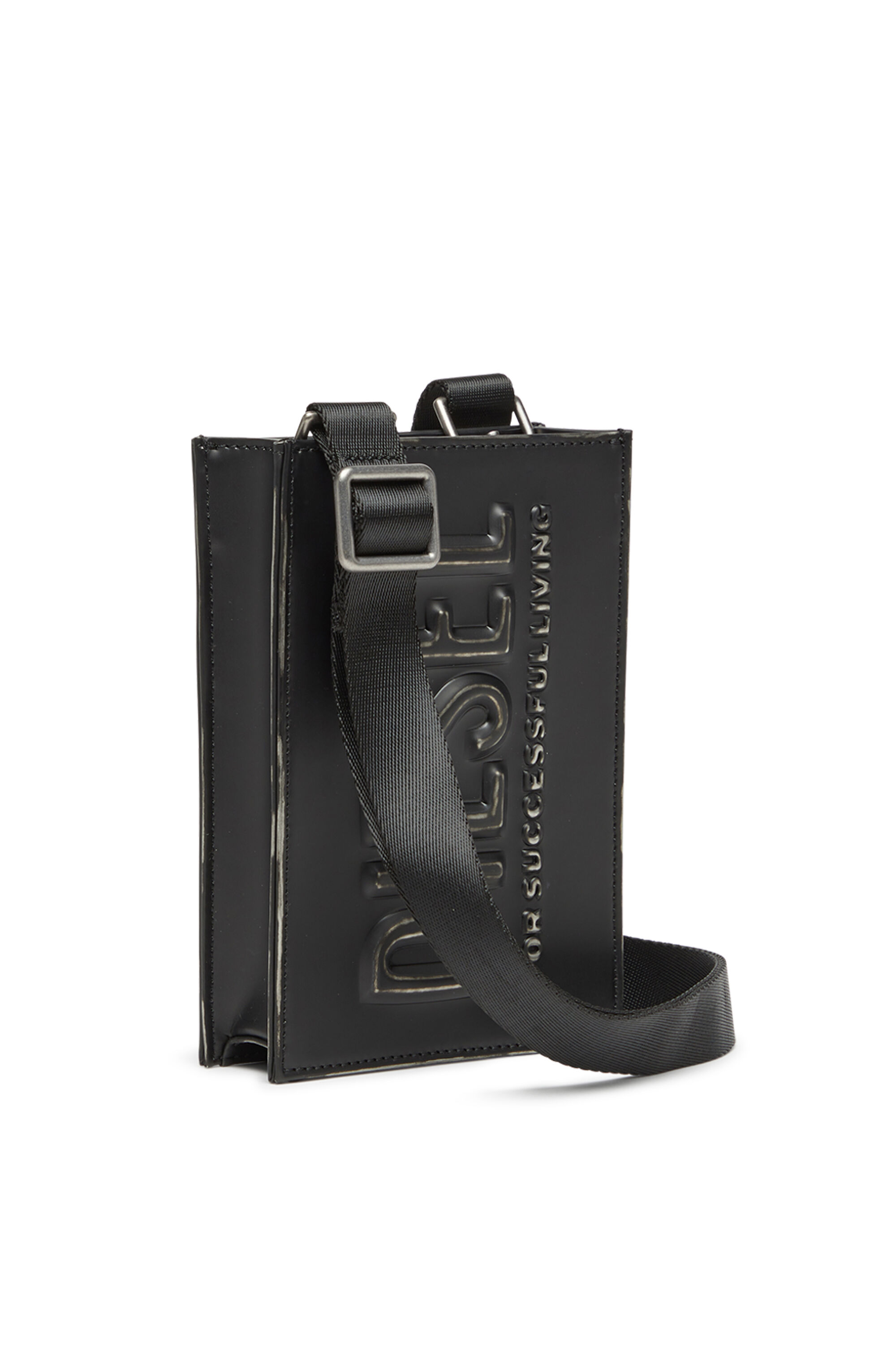 Diesel - DSL 3D MINI CROSSBODY X, Dsl 3D - Borsa con logo in rilevo Unisex in Nero - 5