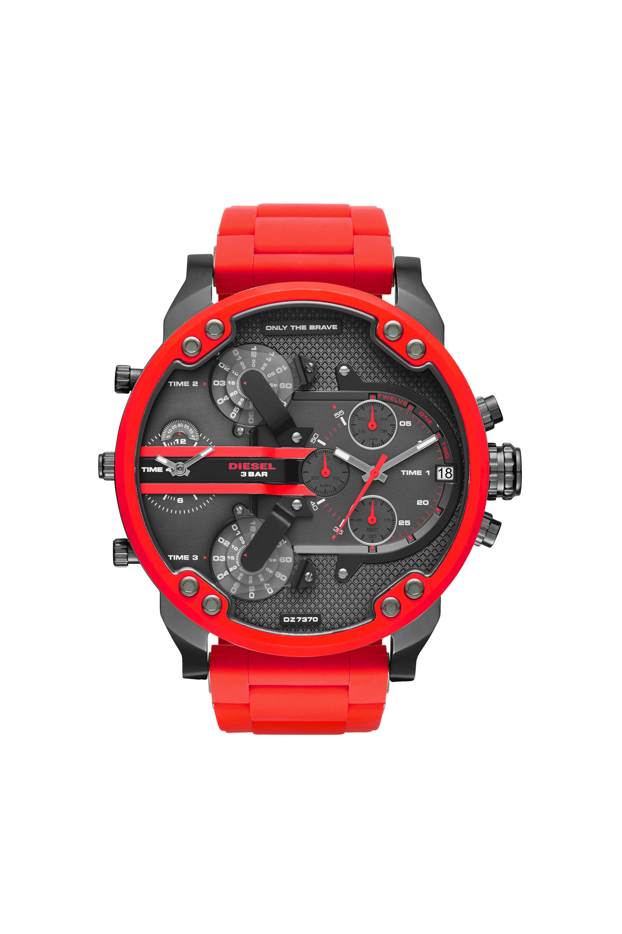 DZ7370 Uomo: Mr. Daddy 2.0 orologio in metallo rosso, 55 mm | Diesel