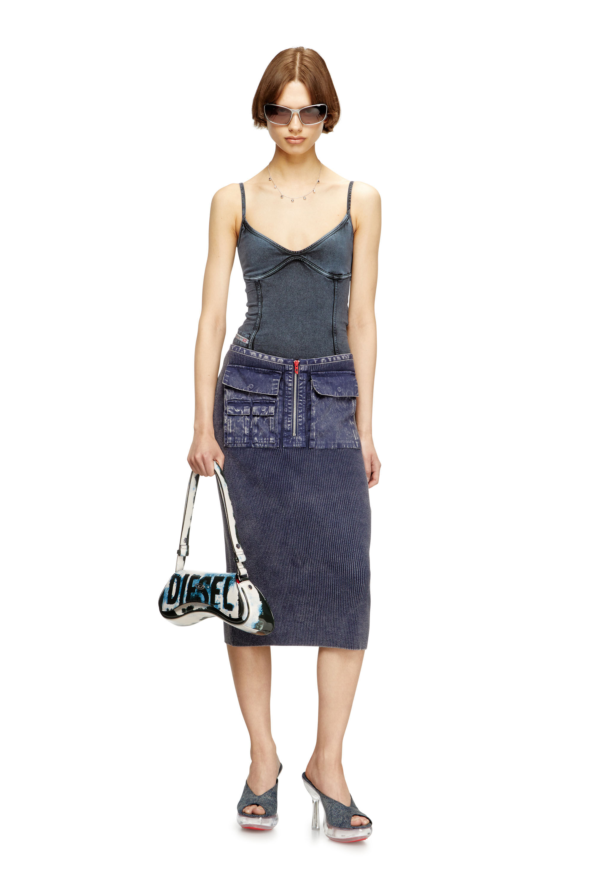 Diesel - PLAY CROSSBODY, Play-Borsa in PU stampato lucido Donna in Multicolor - 6