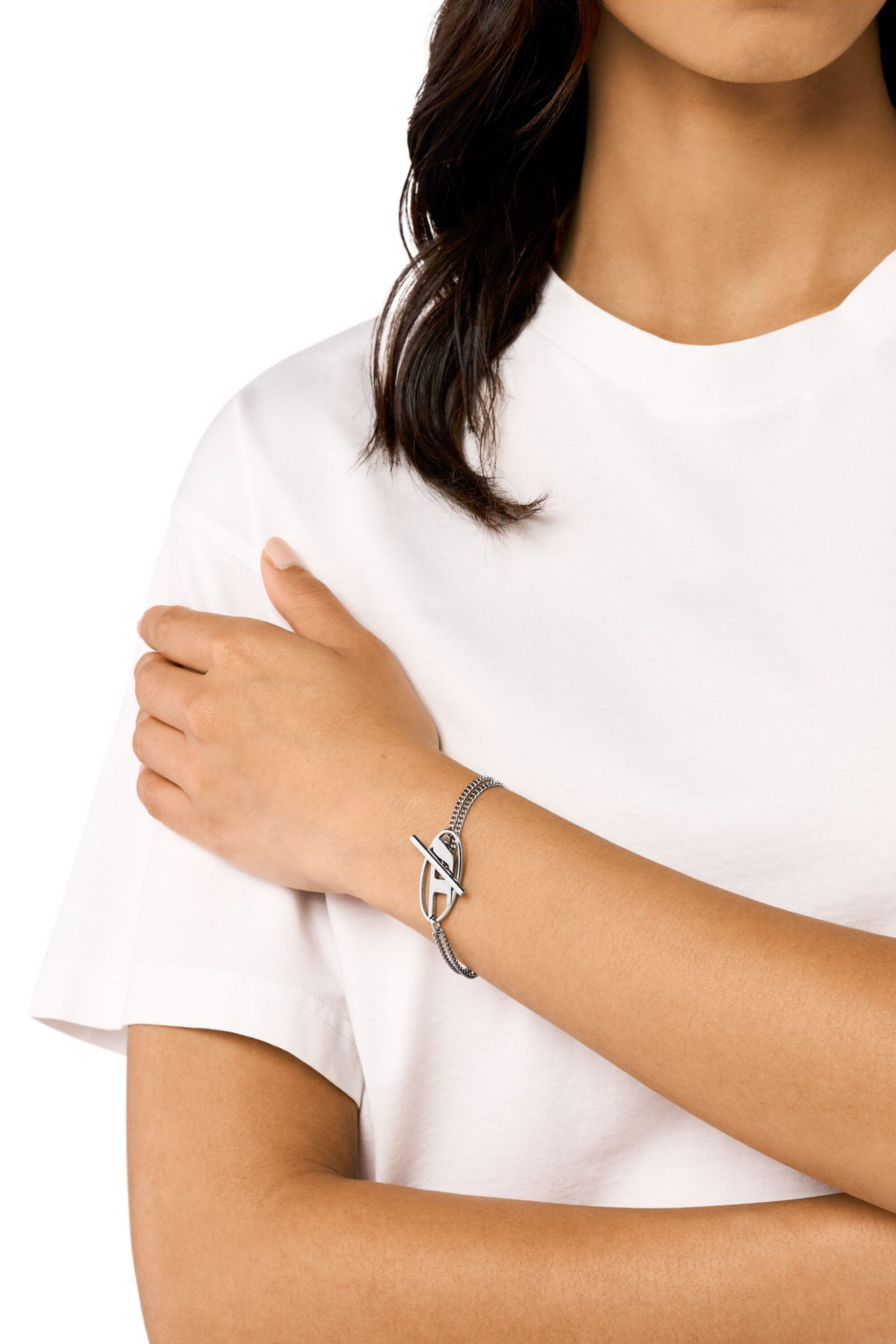 Diesel - DX1535040, Bracciale a catena in acciaio inossidabile Unisex in Argento - 4