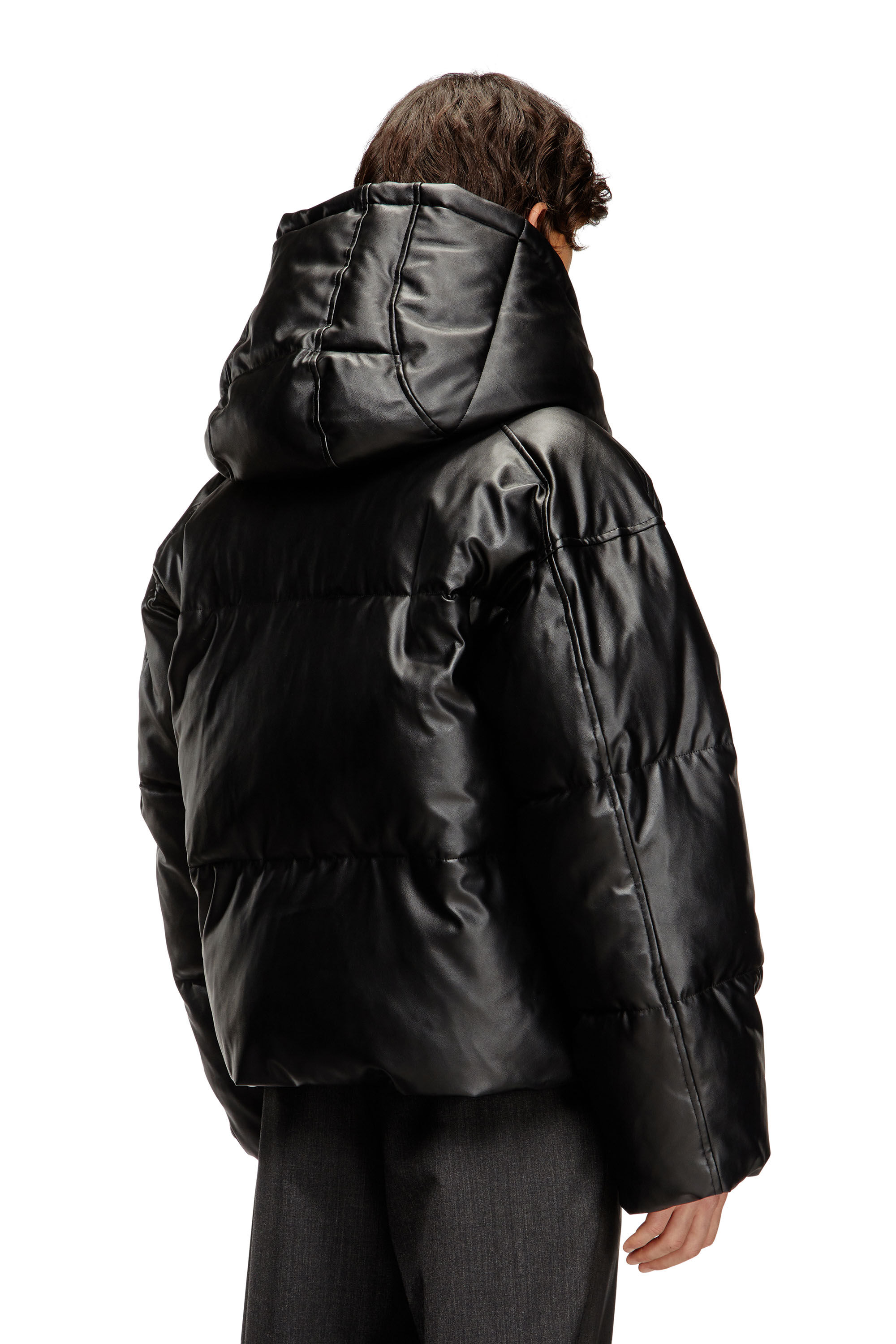Diesel - W-MYLEY, Giacca imbottita in tessuto coated Uomo in Nero - 4