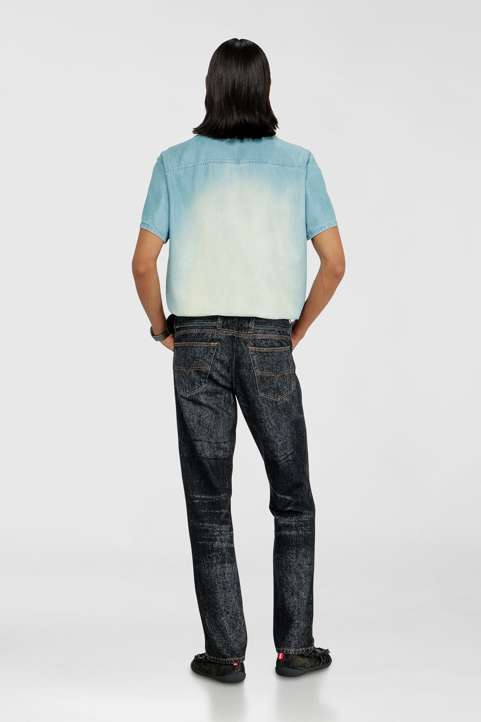 Diesel - Slim Jeans D-Villus 09Q24 Uomo, Nero/Grigio scuro - Image 3