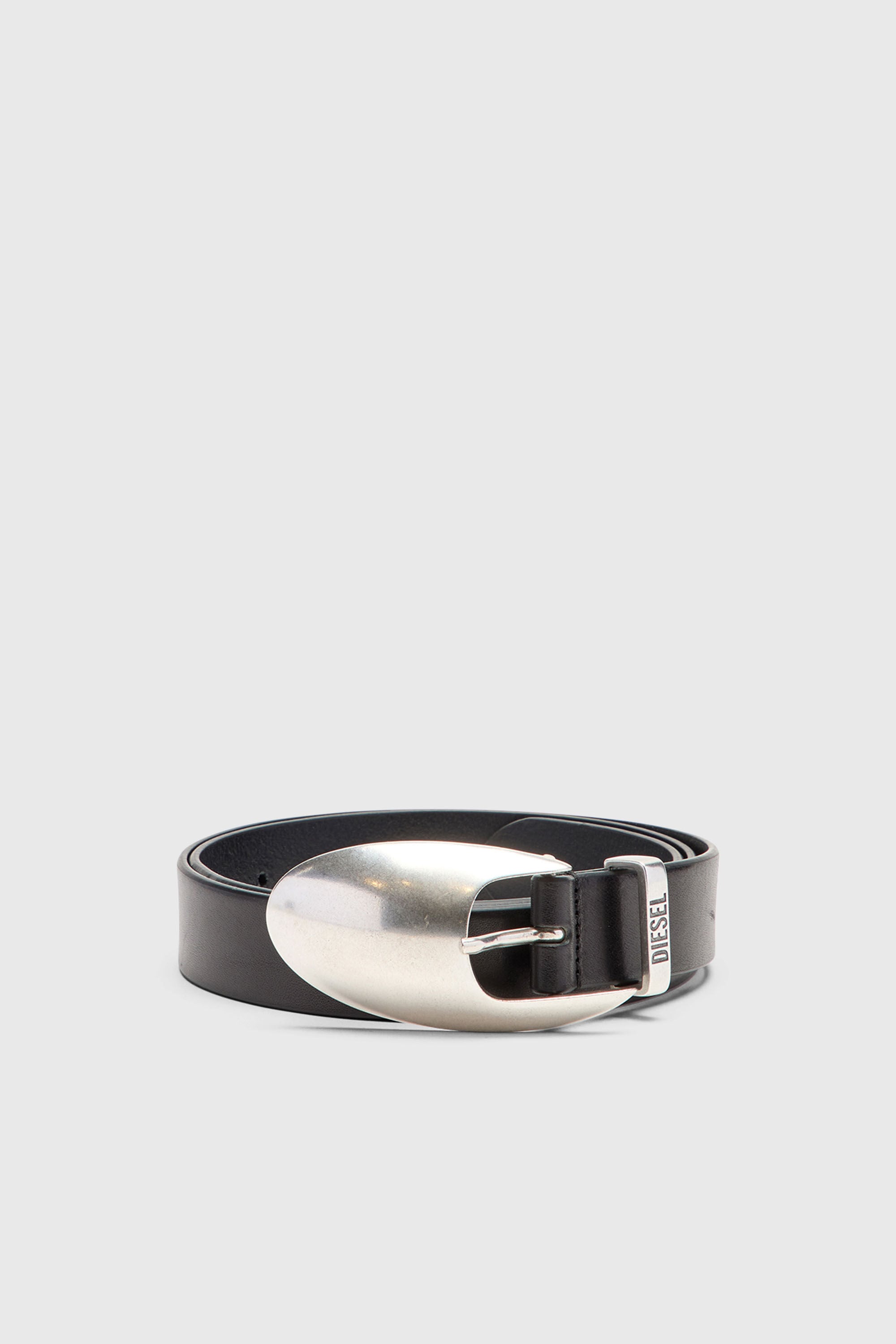 Diesel - B-ROP 30, Cintura 3 cm in pelle con fibbia scultura Uomo in Nero - 1