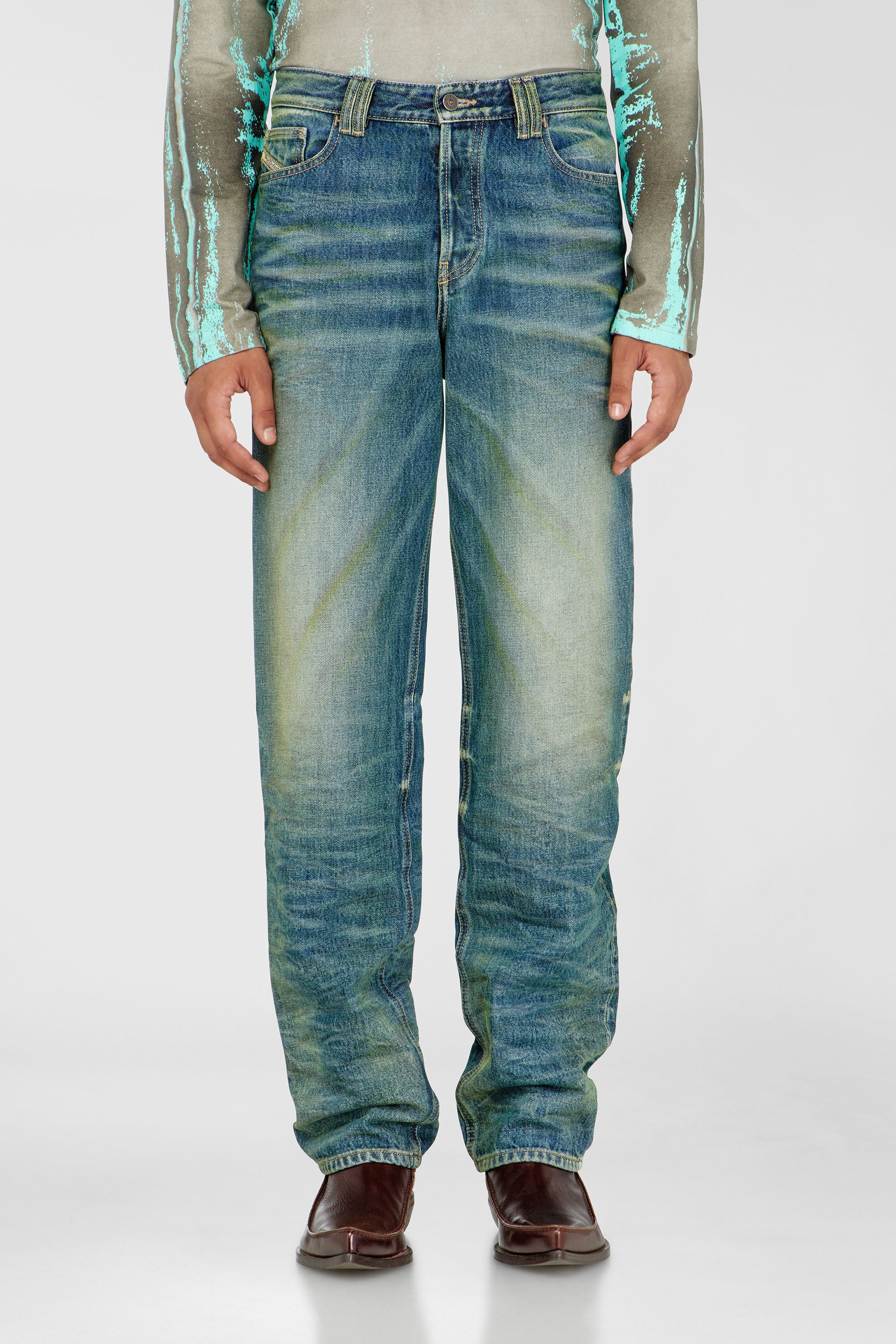 Diesel - Regular Jeans 1991 D-Voeed 007FV Uomo, Blu medio - Image 4