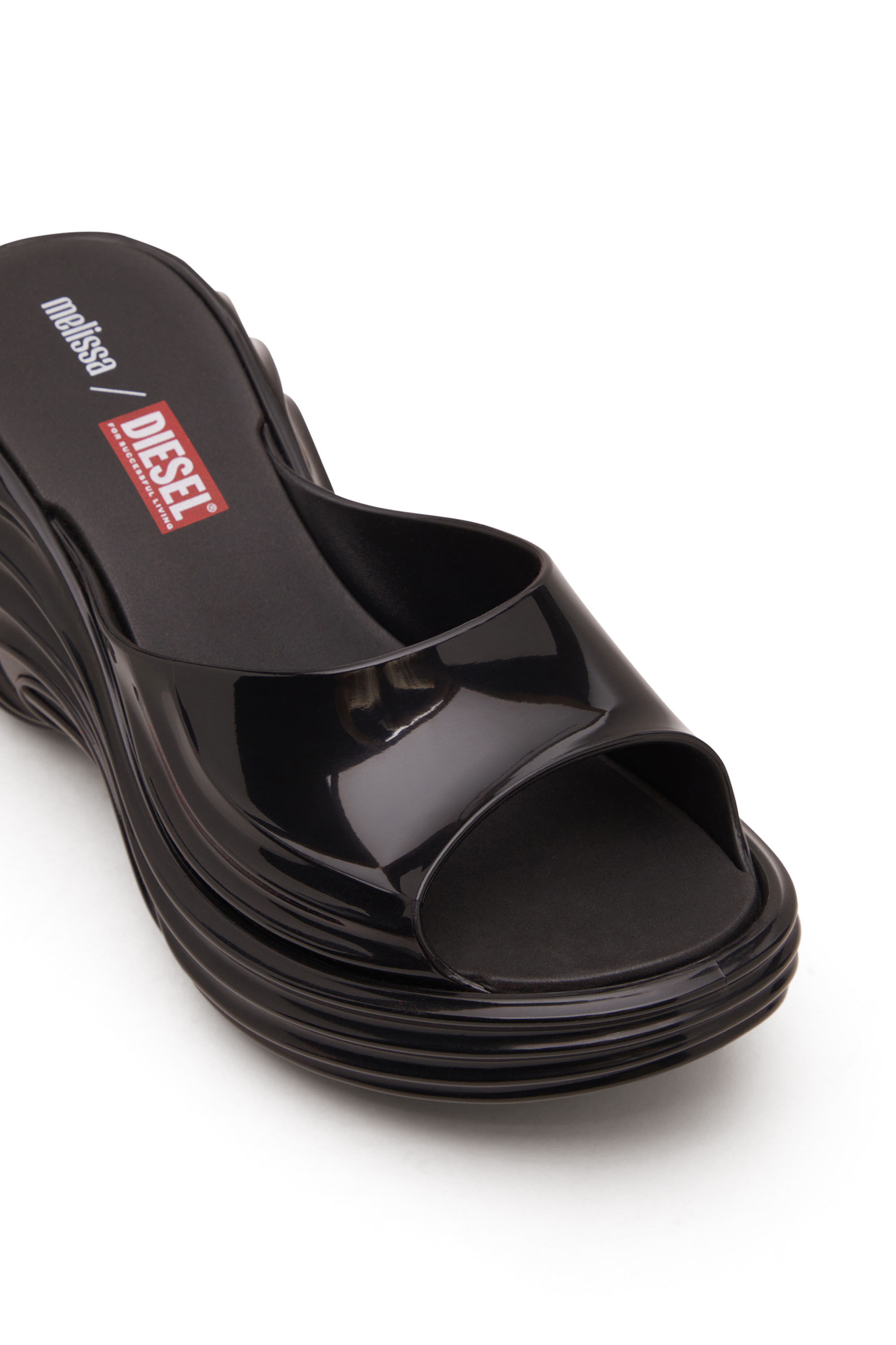 Diesel - MELISSA QUANTUM PLATFORM, Mule platform in Melflex® Donna in Nero - 6