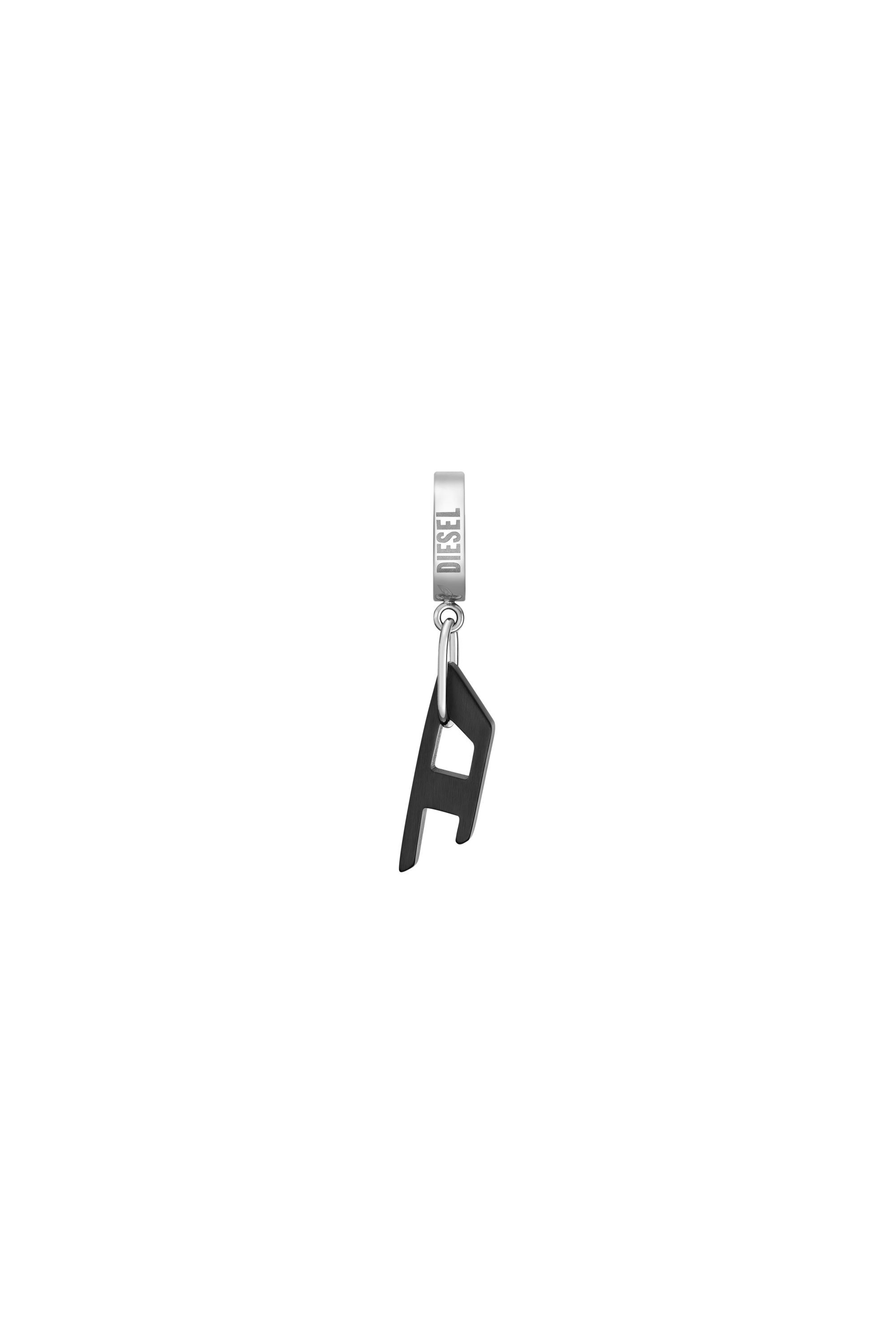 Diesel - DX1418, Orecchino a cerchio in acciaio Unisex in Nero - 2