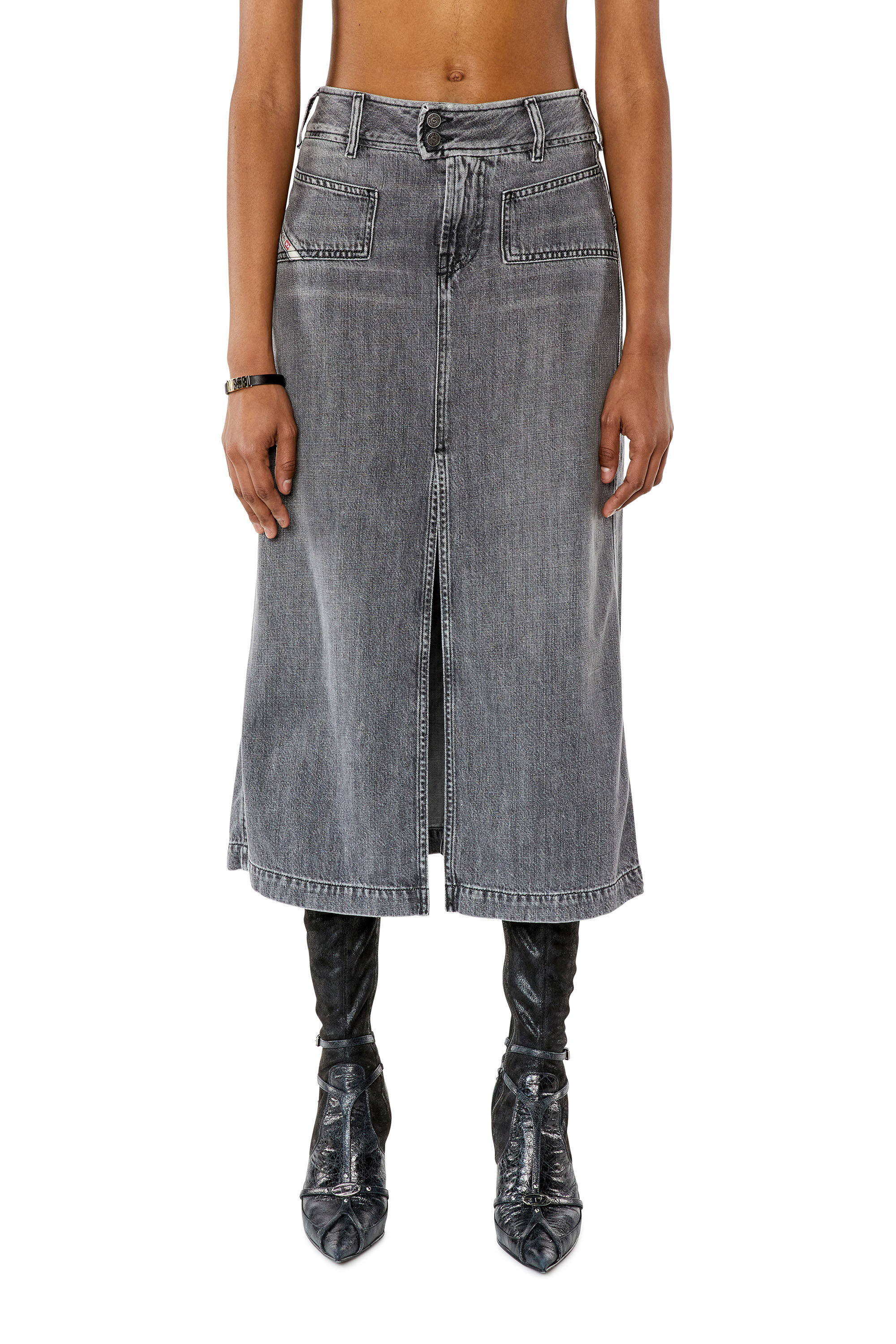 Gonna midi in denim con spacco Donna DE YINKA Diesel
