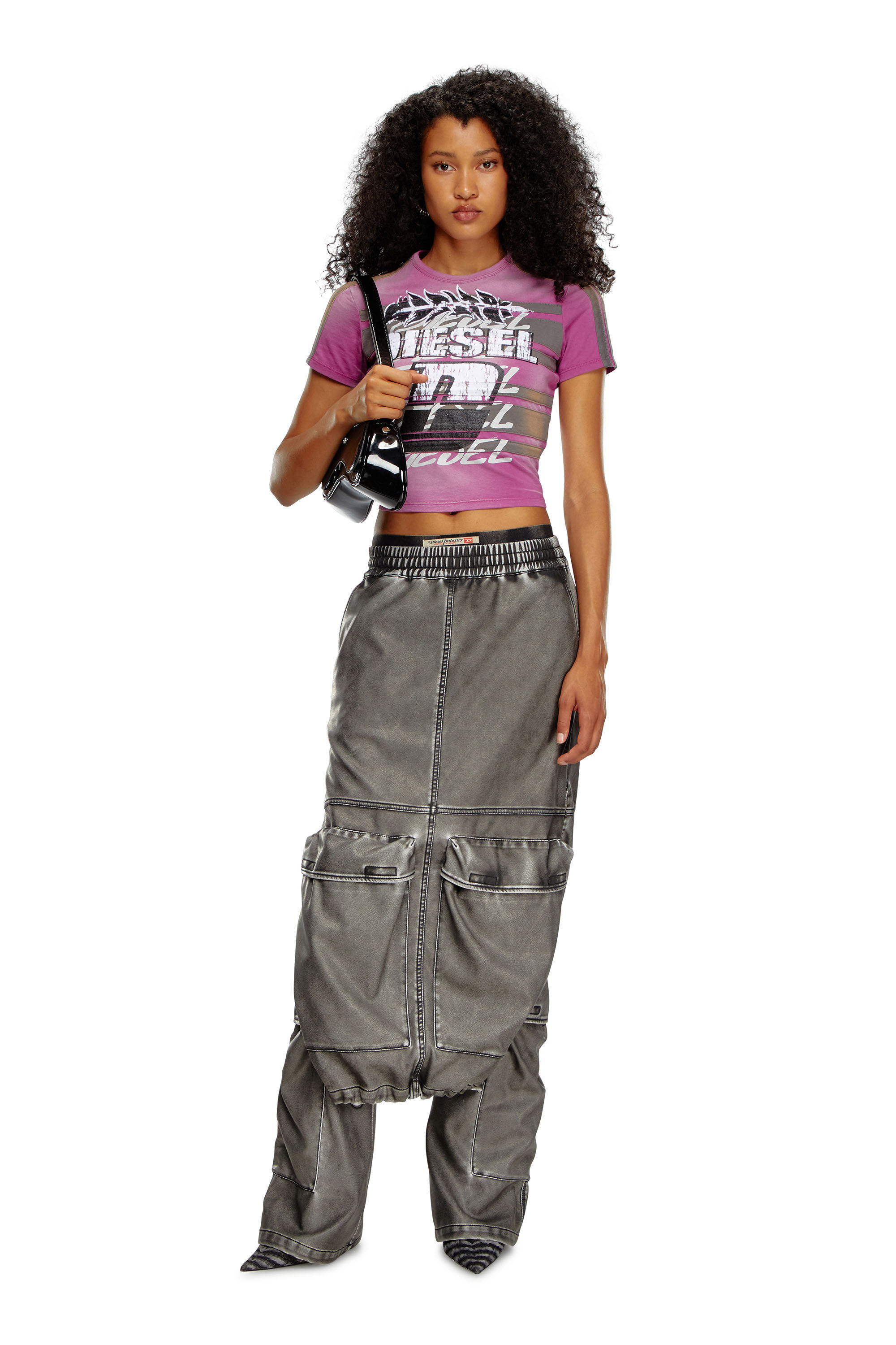 Maglietta viola donna shop