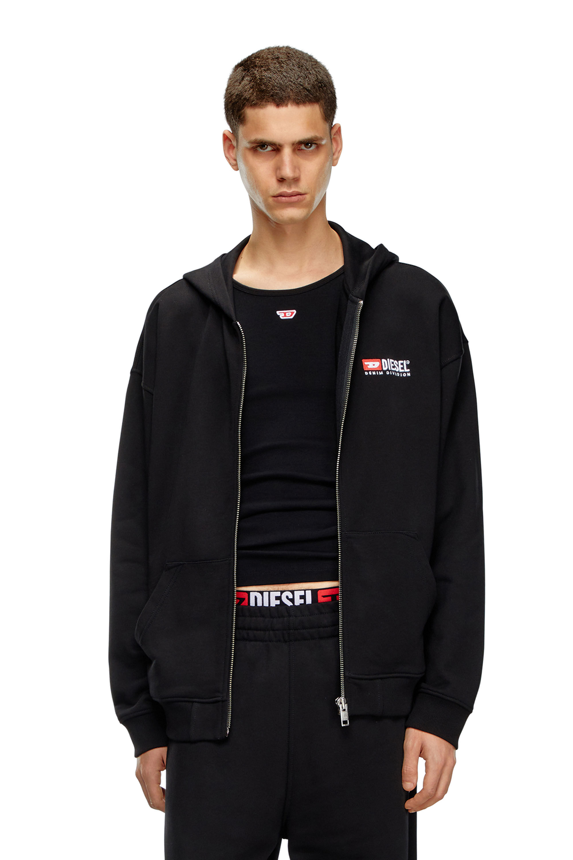 Diesel - S-BOXT-HOOD-ZIP-DIV, Nero - Image 3