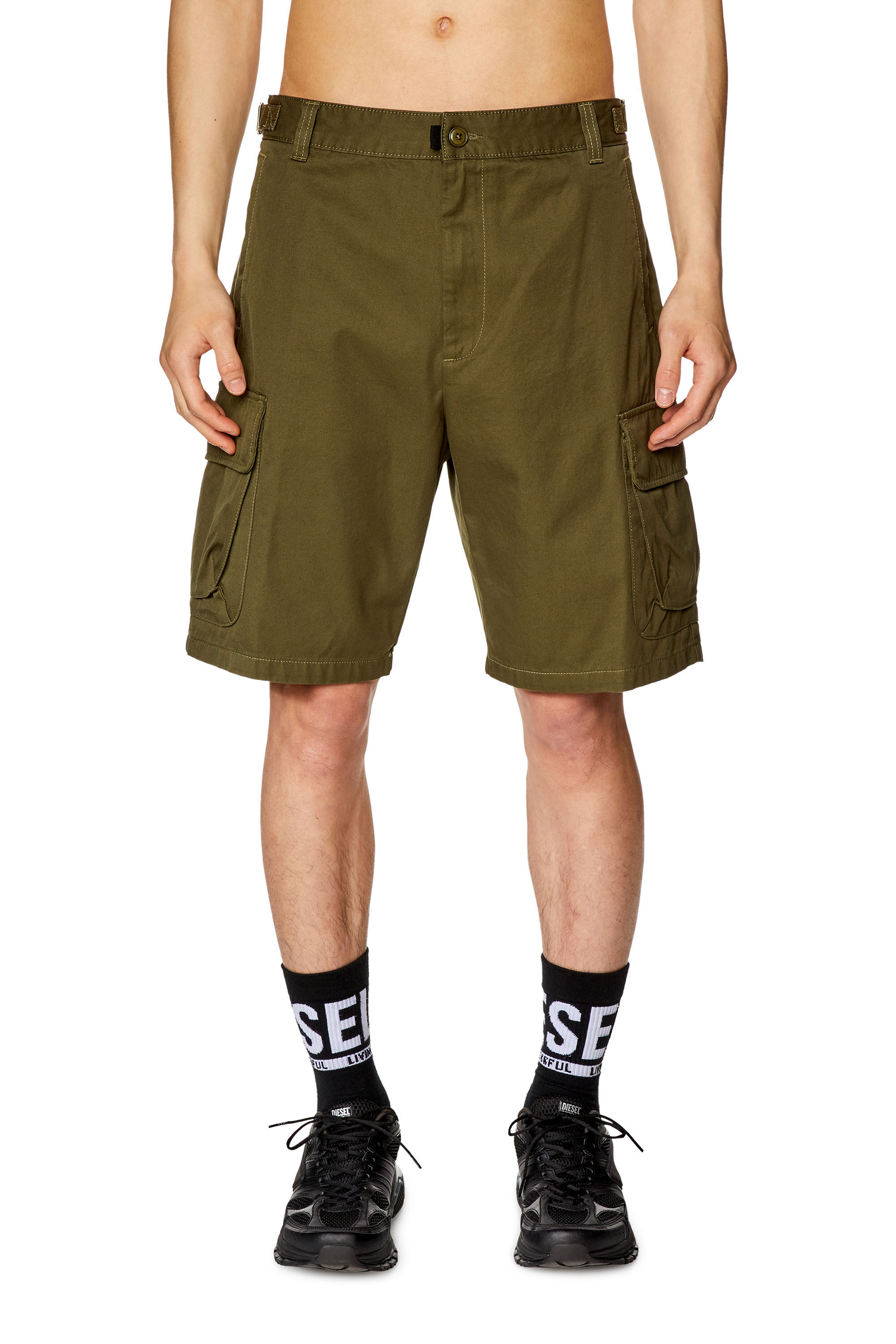 Short cargo in twill di cotone biologico Uomo P ARGYM SHORT Diesel