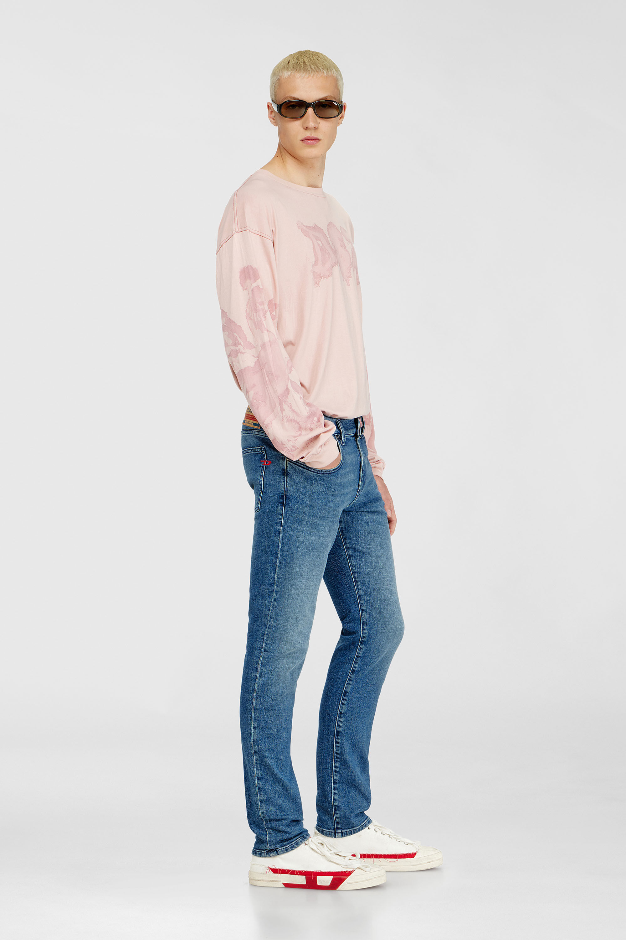 Diesel - Slim Jeans 2019 D-Strukt 0HDBK Uomo, Blu medio - Image 1