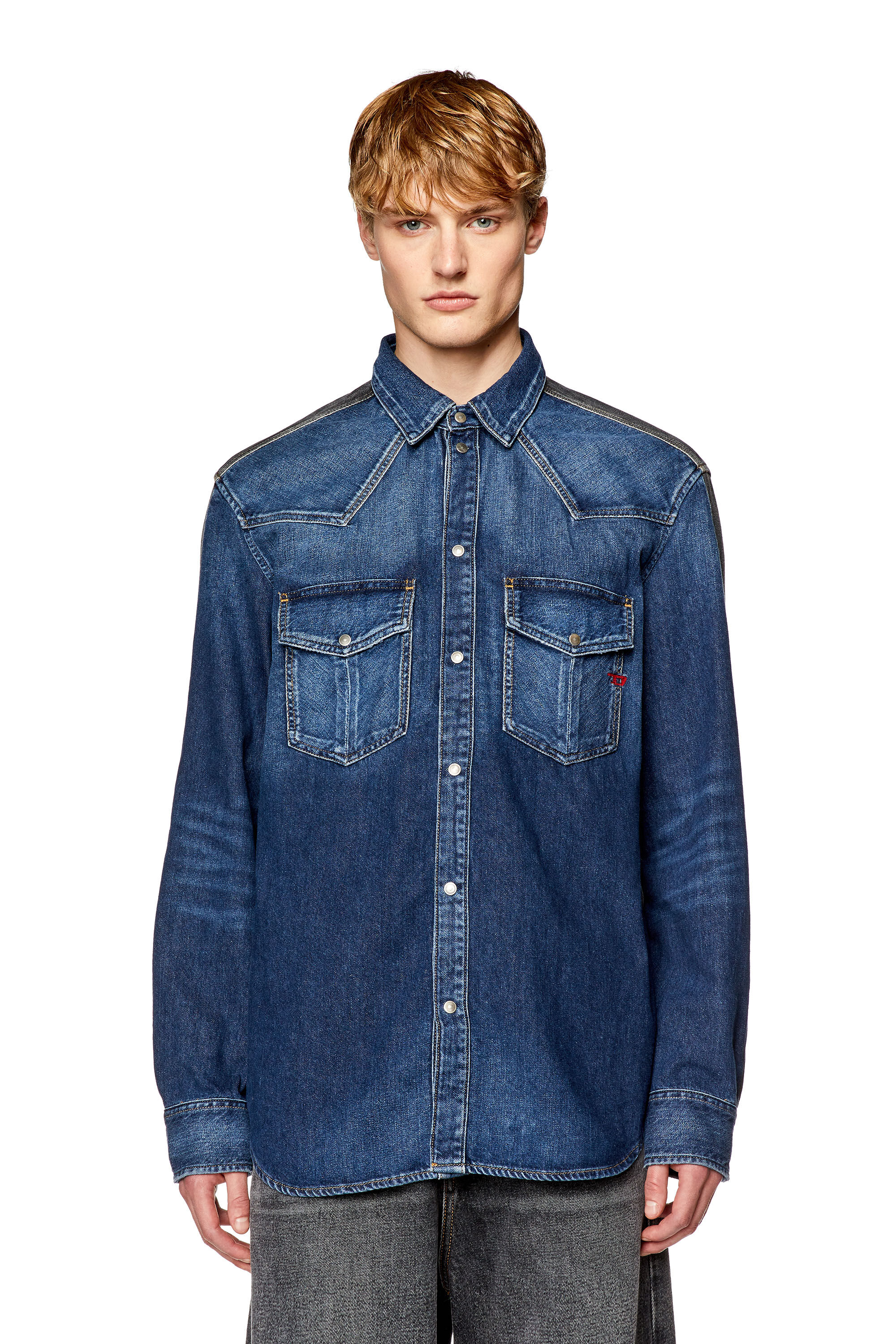 Camicia diesel verde on sale