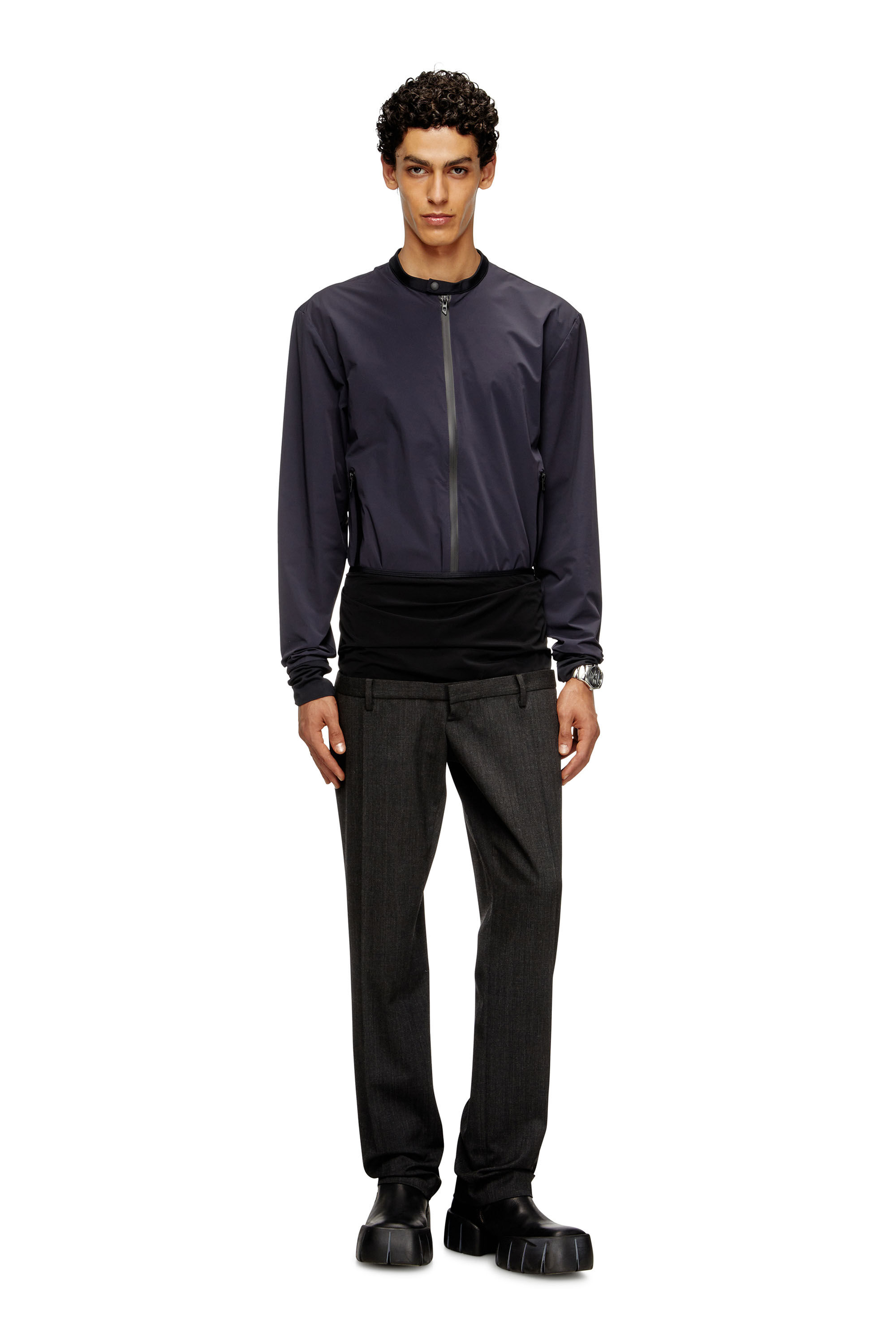 Diesel - J-DOMNALL-NY, Giacca in nylon bi-stretch Uomo in Blu - 1
