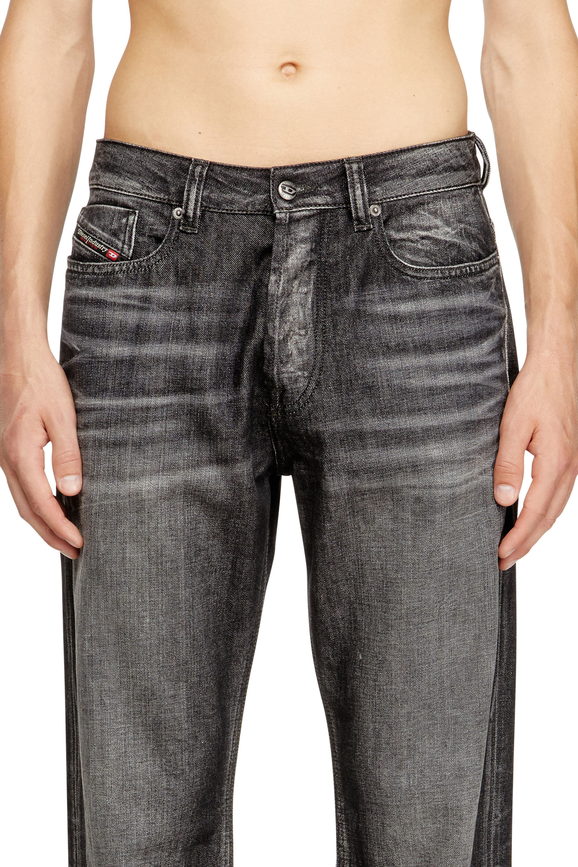 Diesel - Relaxed Jeans 1980 D-Eeper 09M63 Uomo, Nero/Grigio scuro - Image 5