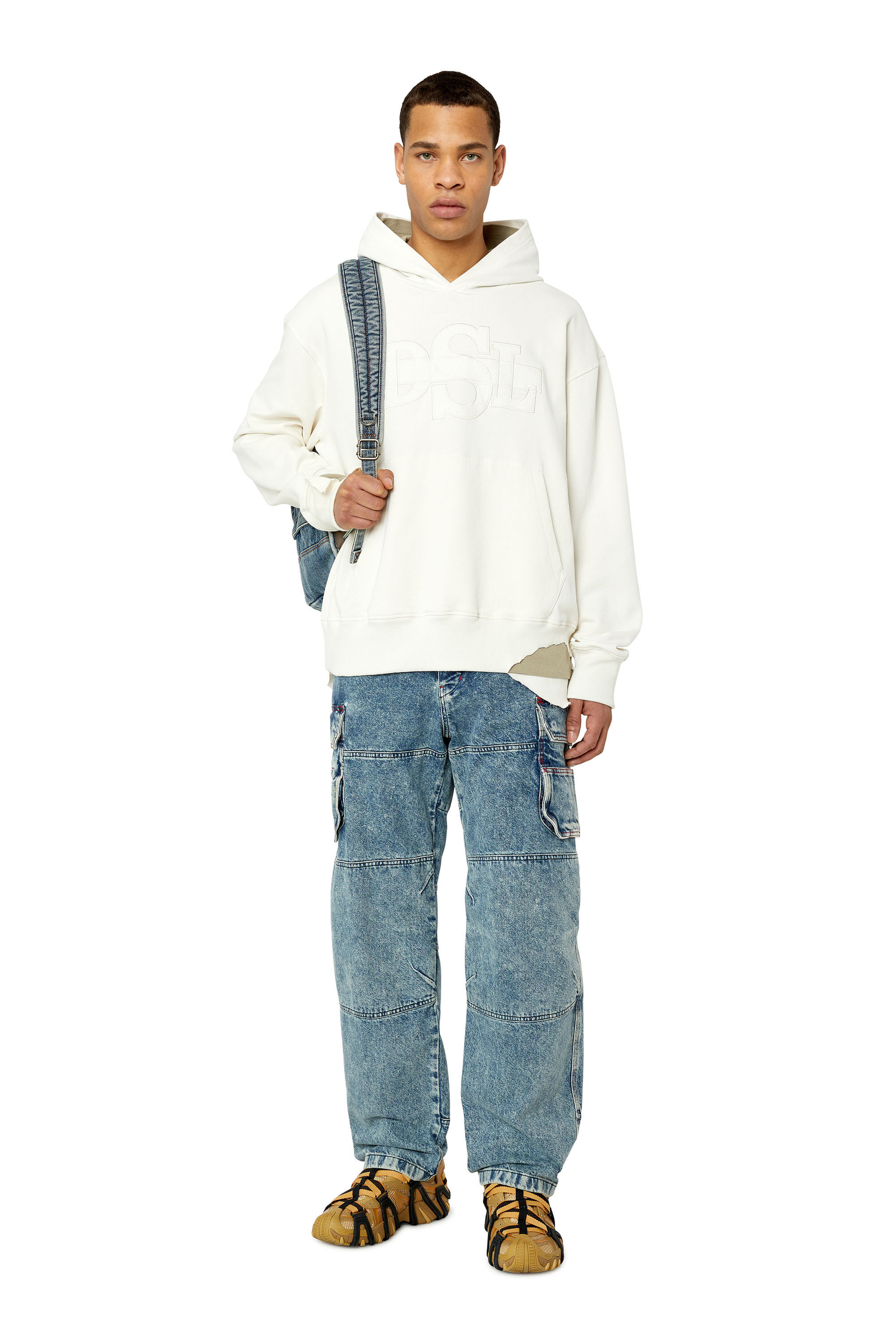 Diesel - D-Fish 0EMAN Straight Jeans, Blu medio - Image 1