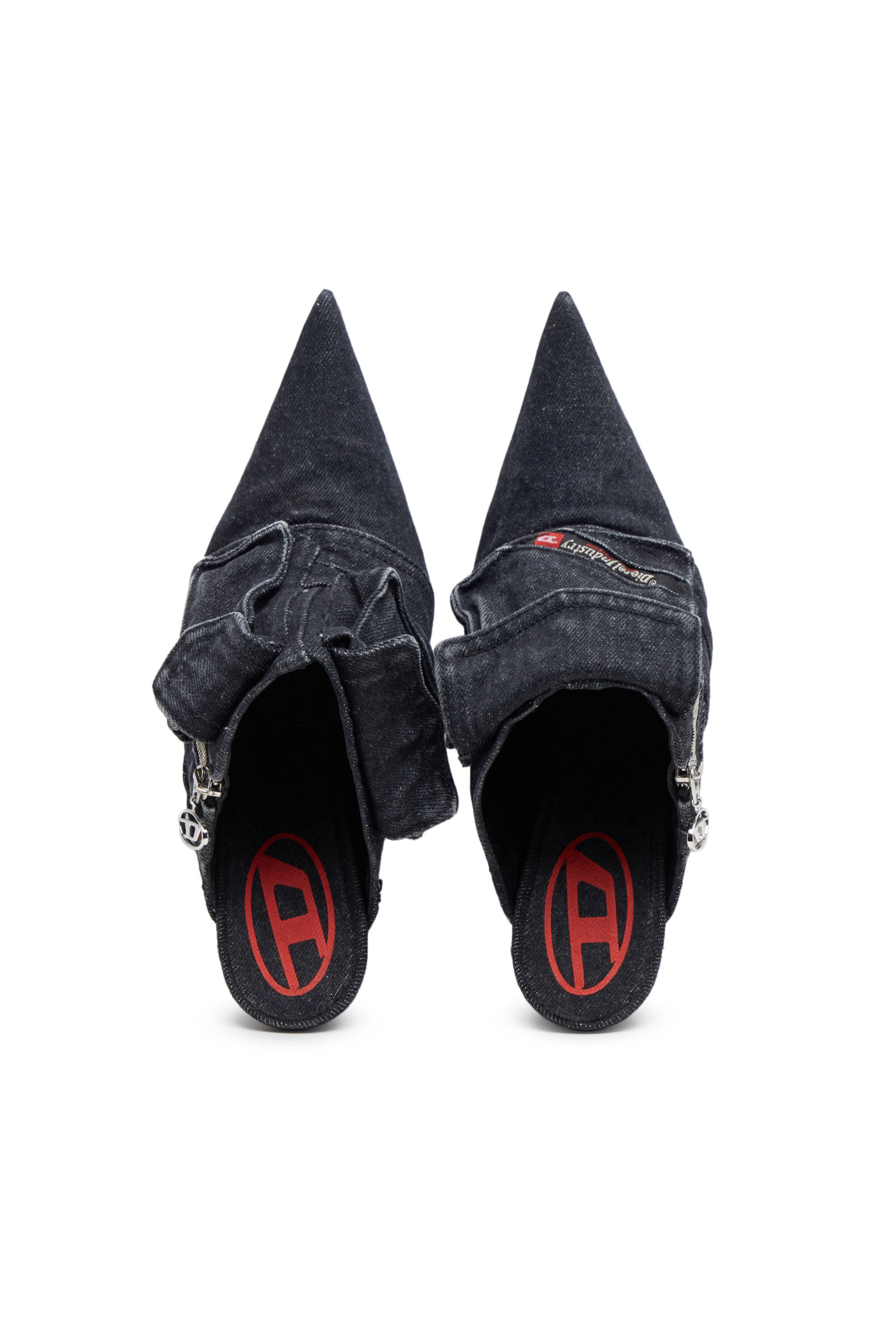 【売り切り御免！】 Mules Donna: ML POCKET D-VENUS con schiarito denim in tacco 靴