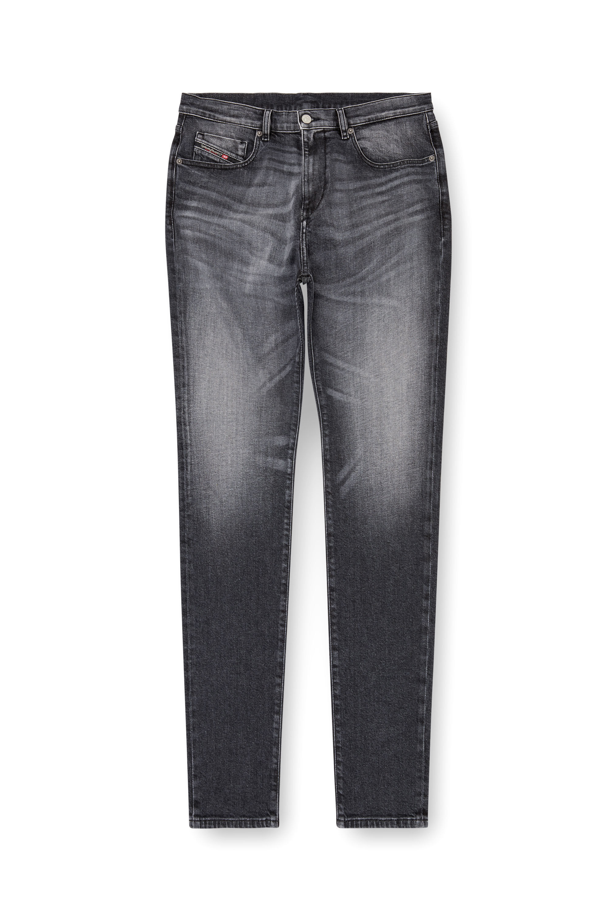 Diesel - Slim Jeans 2019 D-Strukt 09L52 Uomo, Nero/Grigio scuro - Image 2