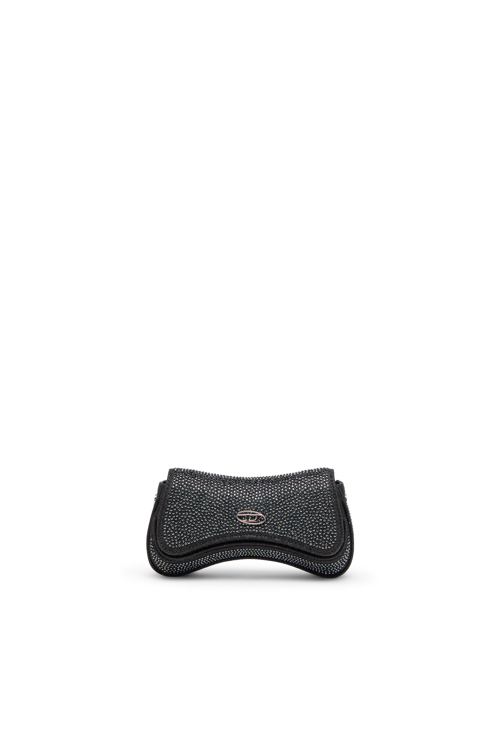 Diesel - PLAY CROSSBODY XS, Woman's Play-Mini crossbody bag in crystal Lurex in Black - 1