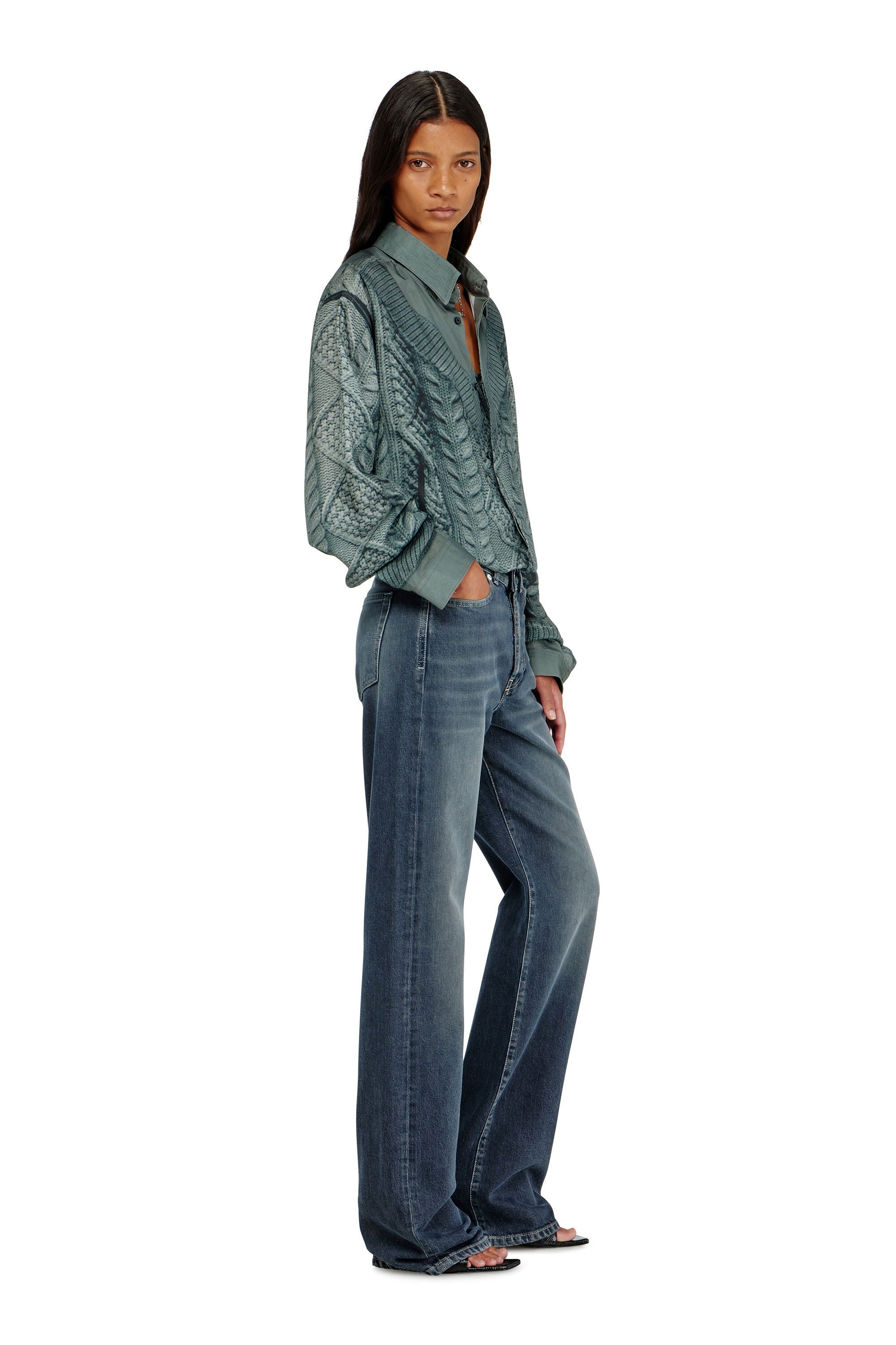 Diesel - Regular Jeans 1971 D-Sent 007EI Donna, Blu Scuro - Image 2