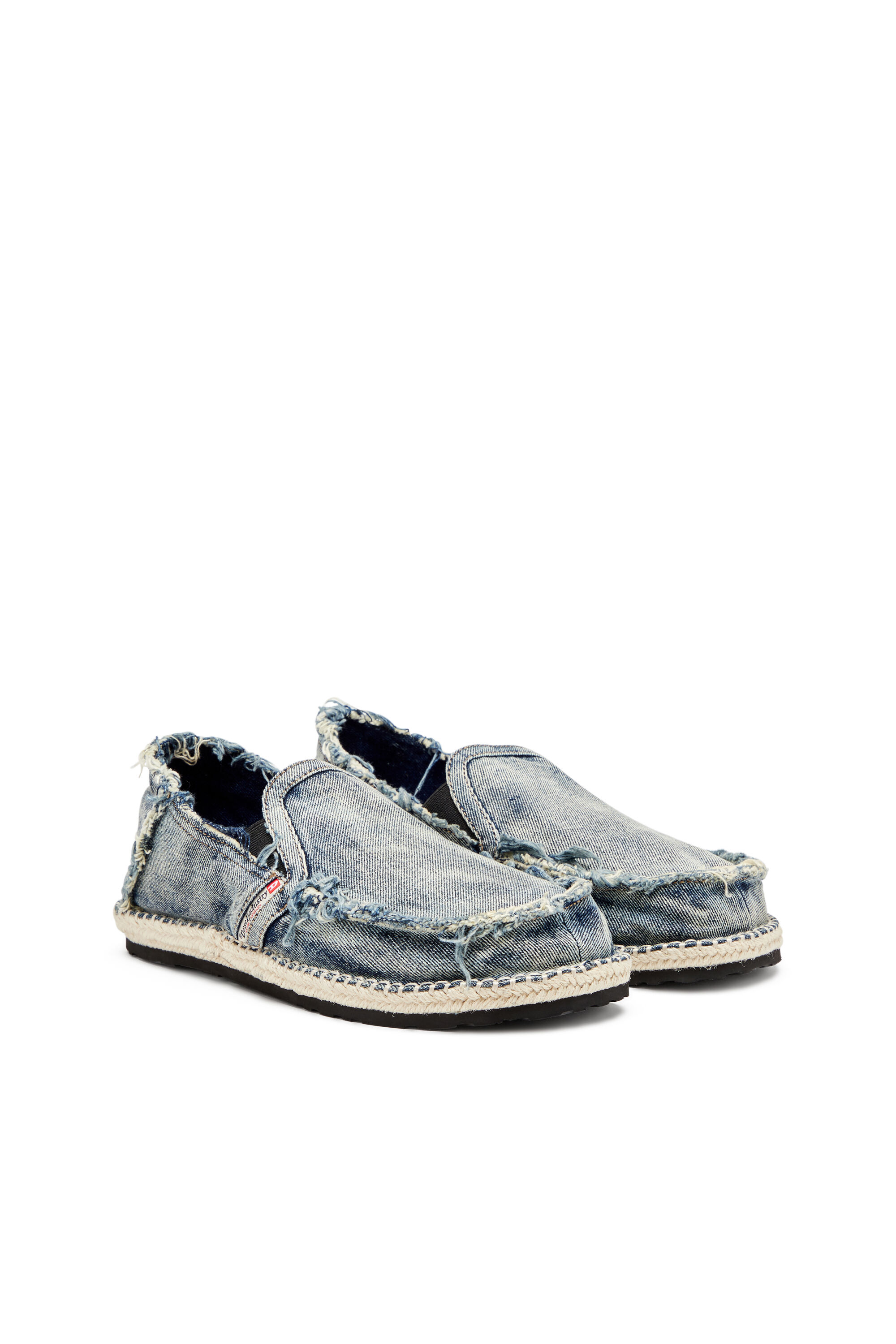 Diesel - D-LUKAS ESP, D-Lukas-Mocassini espadrilles in denim distressed Uomo in Blu - 2