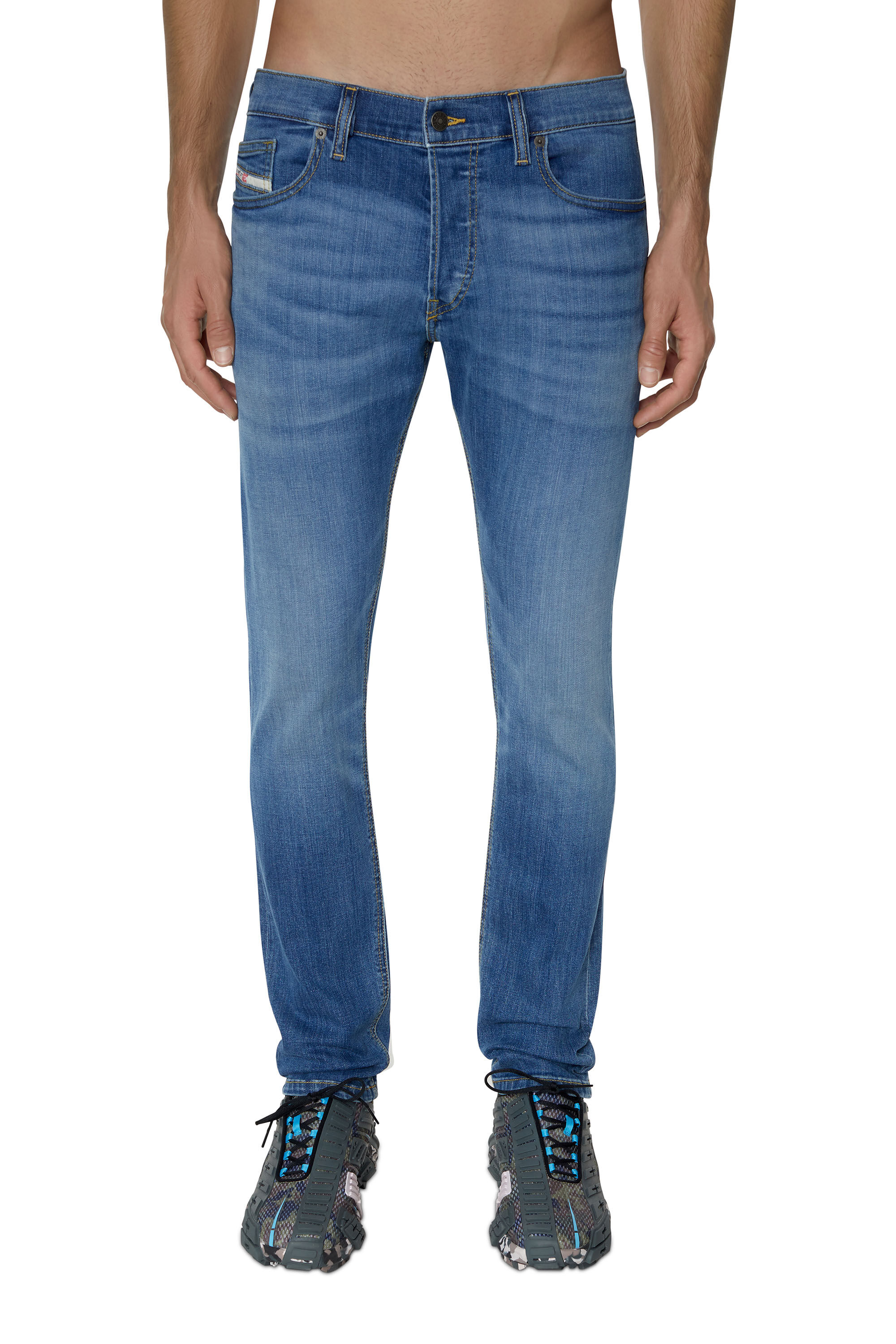 Diesel - D-Luster 0ELAV Slim Jeans, Blu medio - Image 3