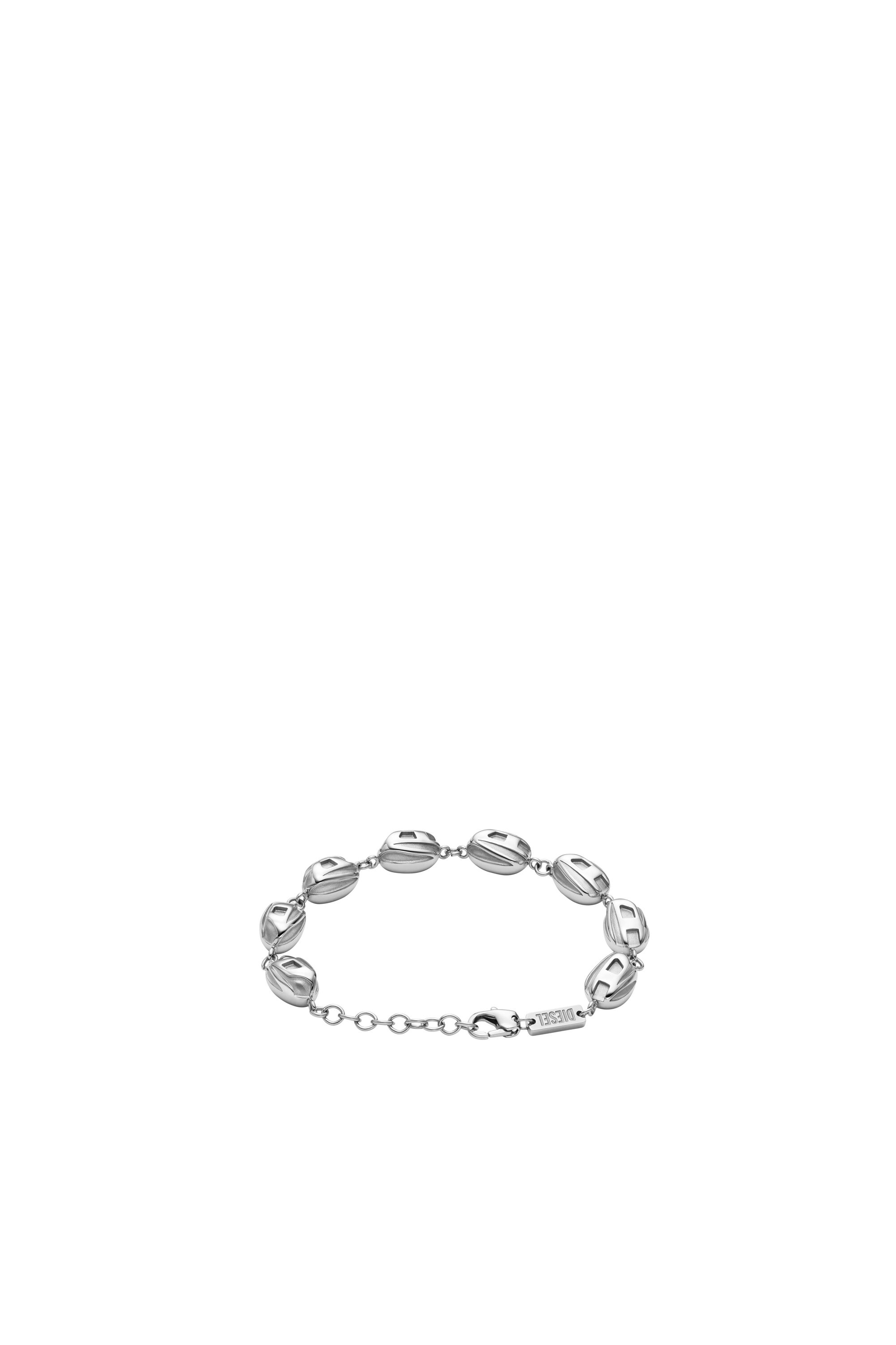 Diesel - DX1483, Bracciale con perle in acciaio inossidabile Uomo in Argento - 2