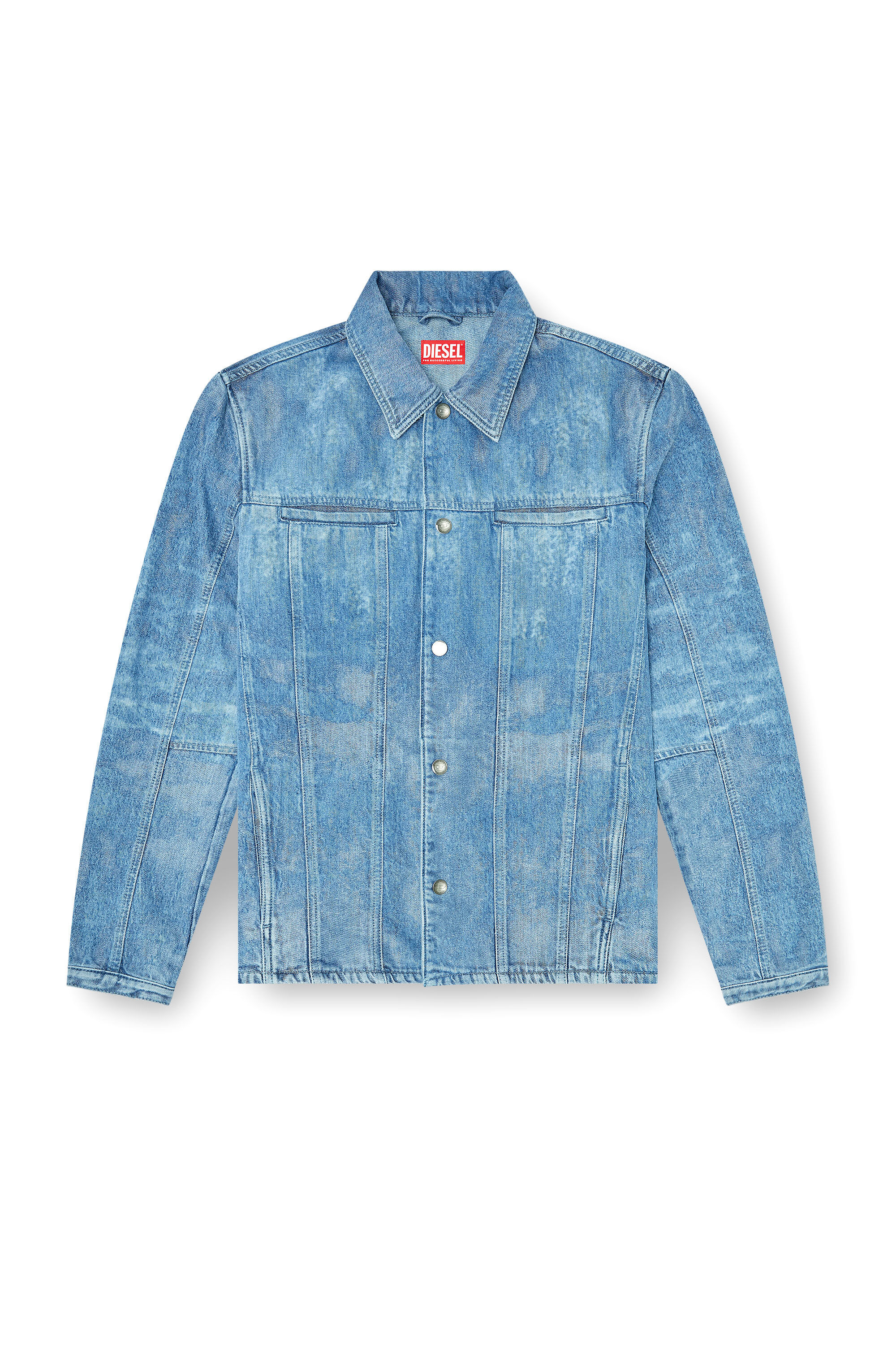 Diesel - D-SERON-FSI, Giacca in satin denim Uomo in Blu - 2