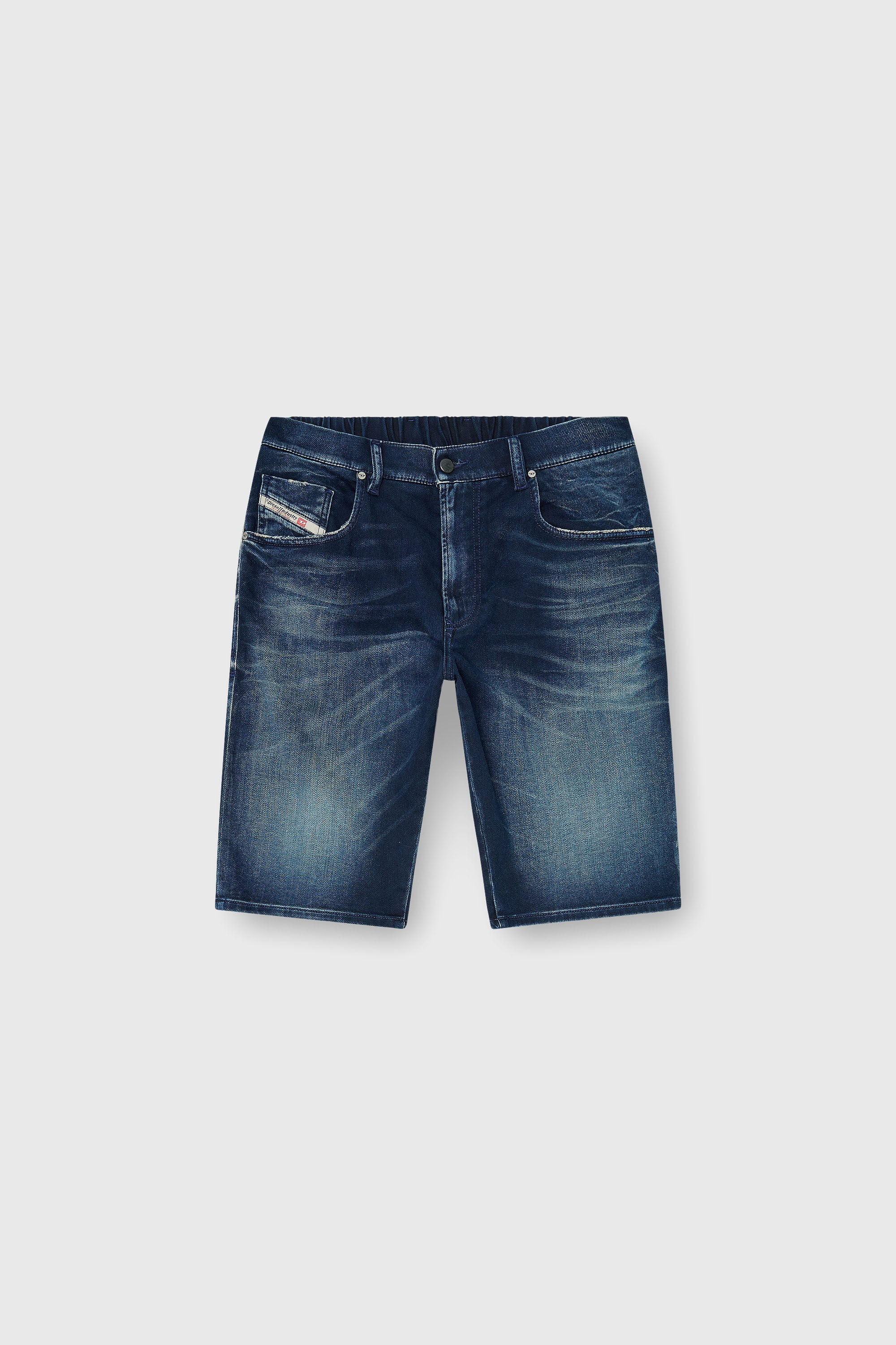 Diesel - 2033 D-KROOLEY-SHORT-BW JOGG, Chino shorts in JoggJeans sfumato Uomo in Blu - 2