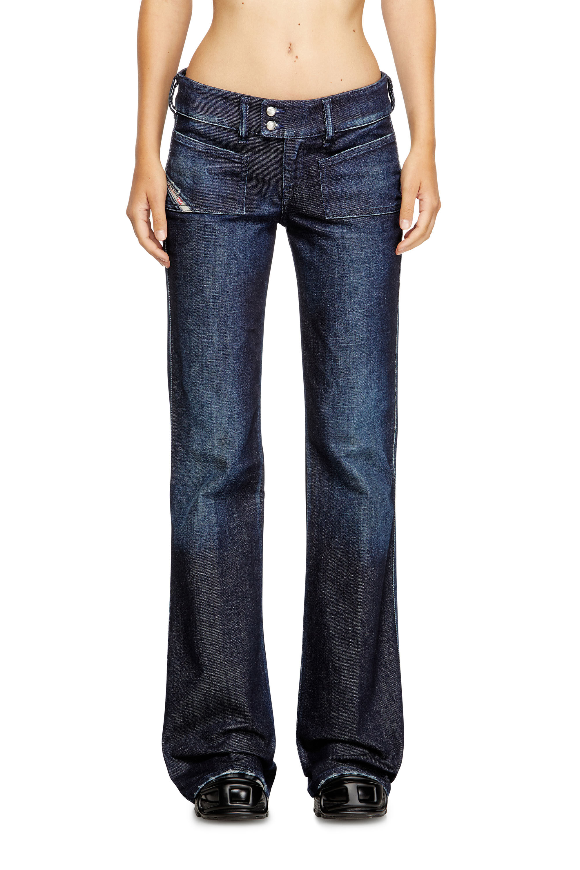 Diesel - Bootcut Jeans D-Hush 09M19 Donna, Blu Scuro - Image 3