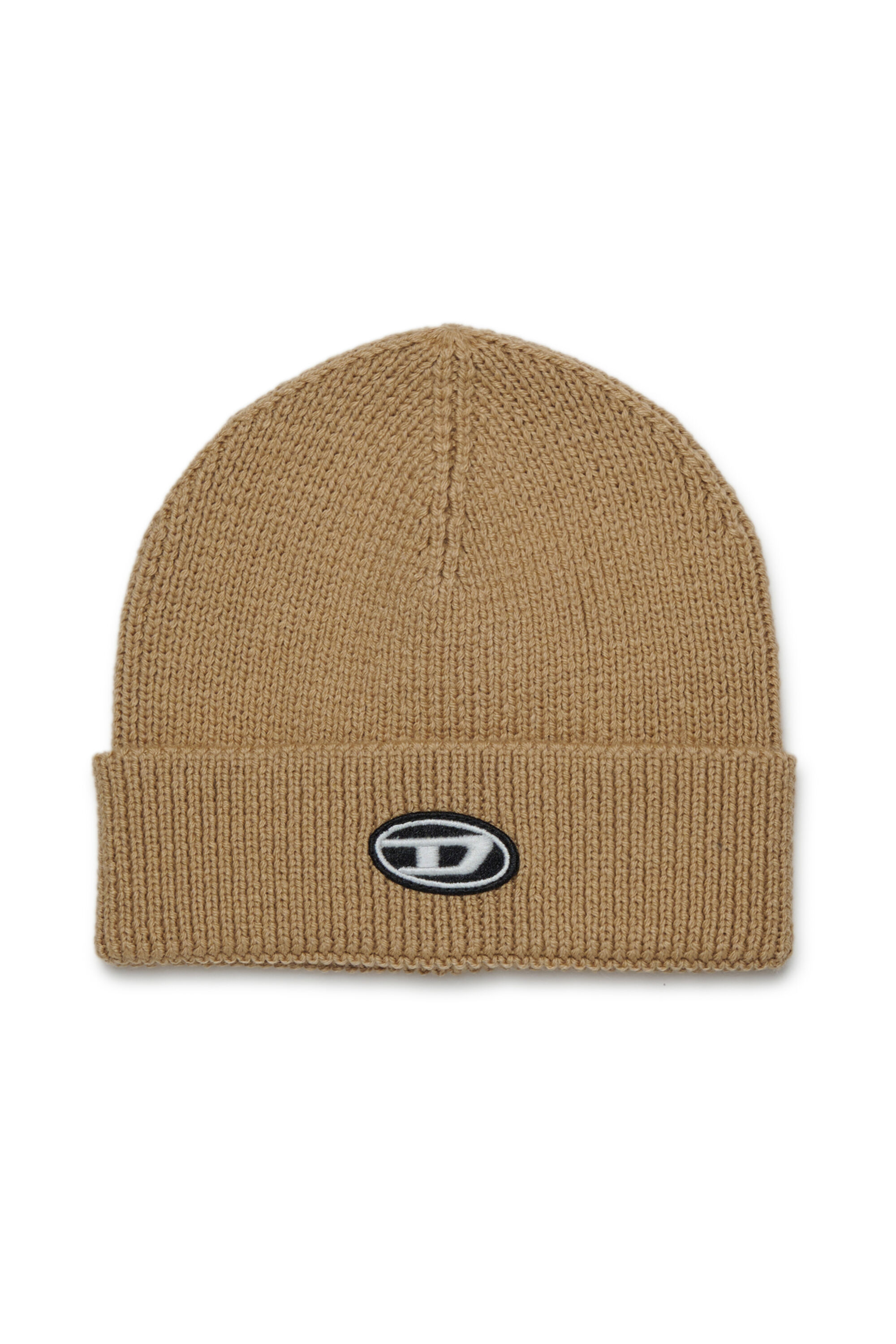 Diesel - FLYB, Berretto in misto lana con risvolto Unisex in Marrone - 1