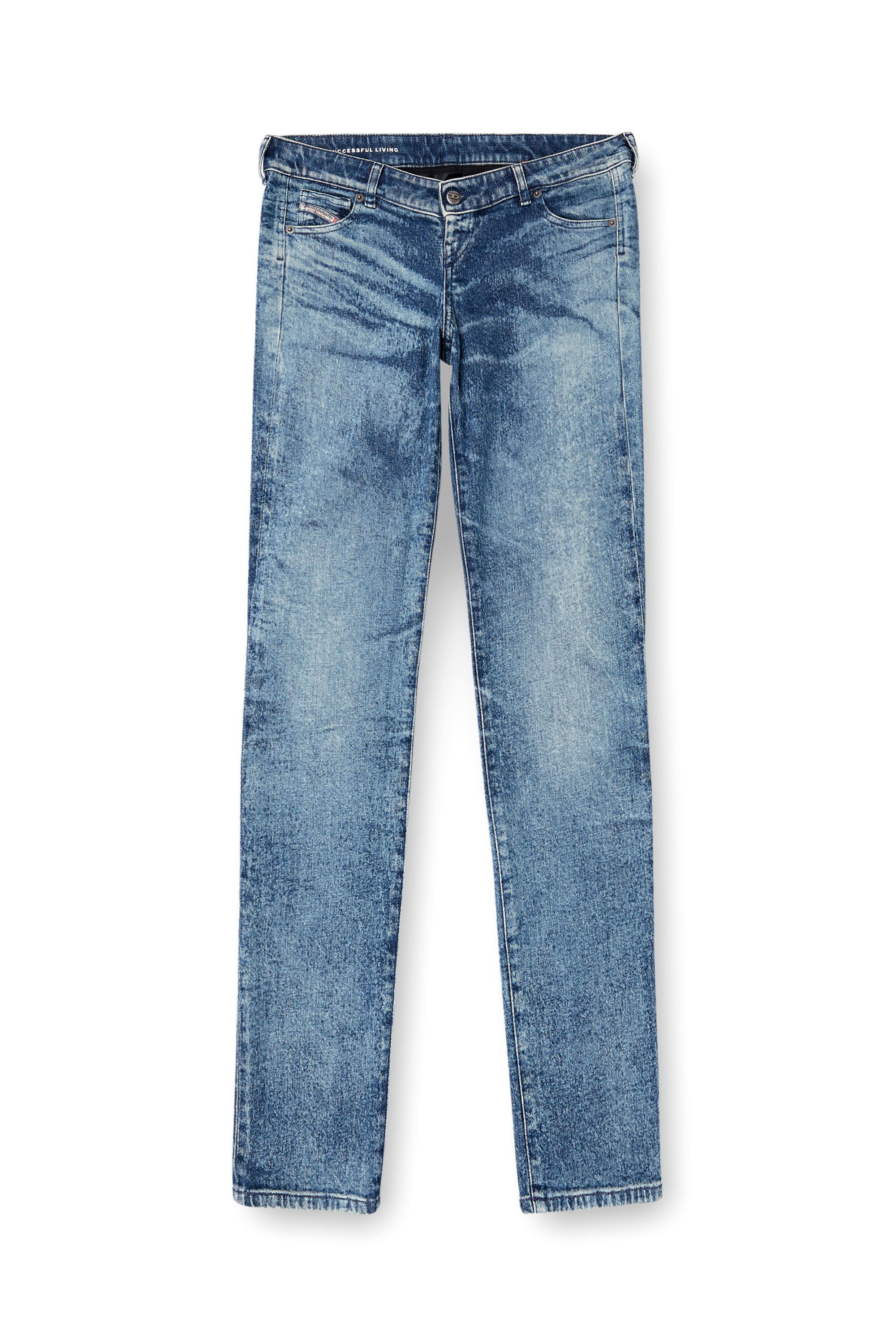 Diesel - Regular Jeans D-Waisty 007DI Donna, Blu medio - Image 2