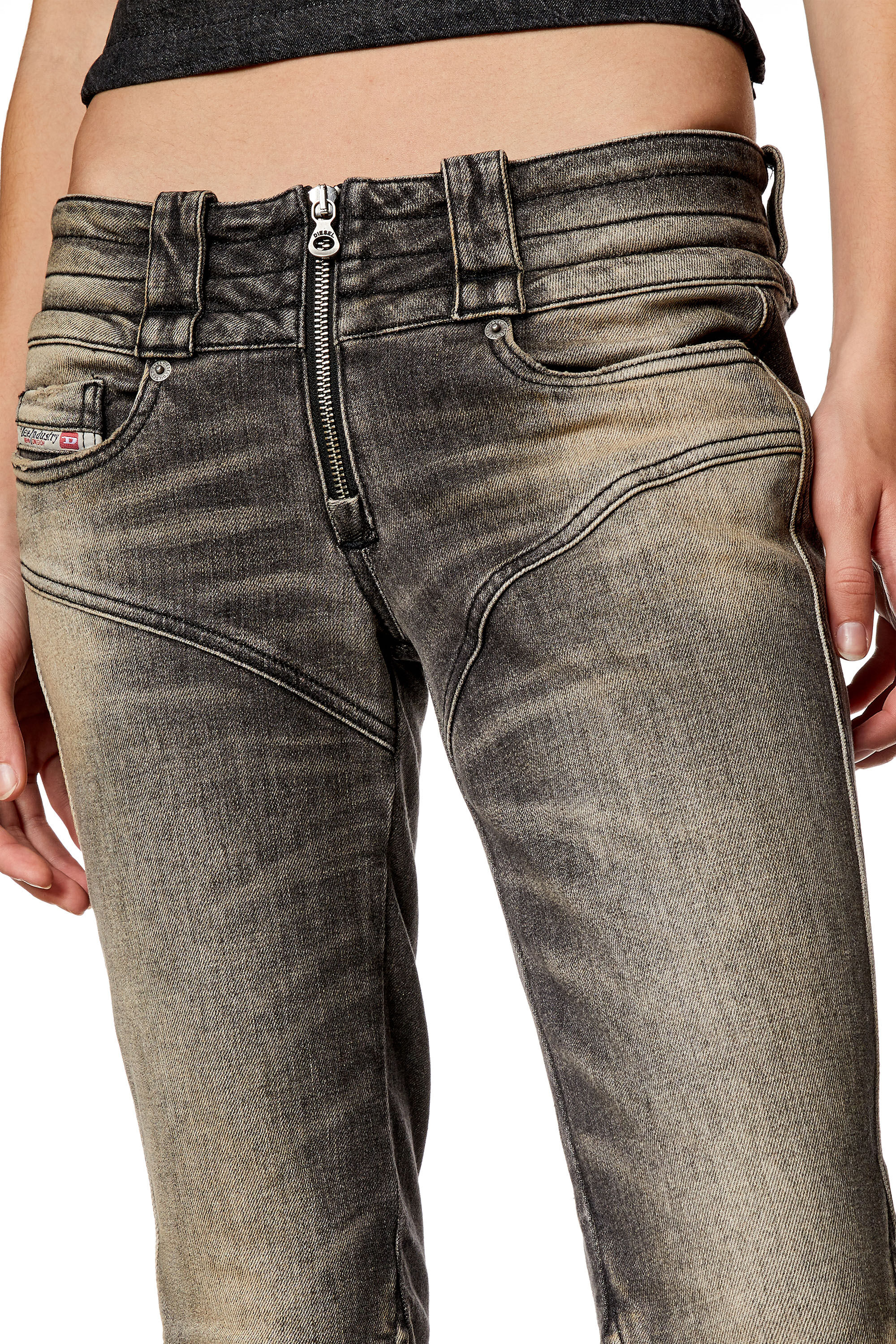 Diesel - Bootcut and Flare Jeans Belthy 0JGAL, Nero/Grigio scuro - Image 5