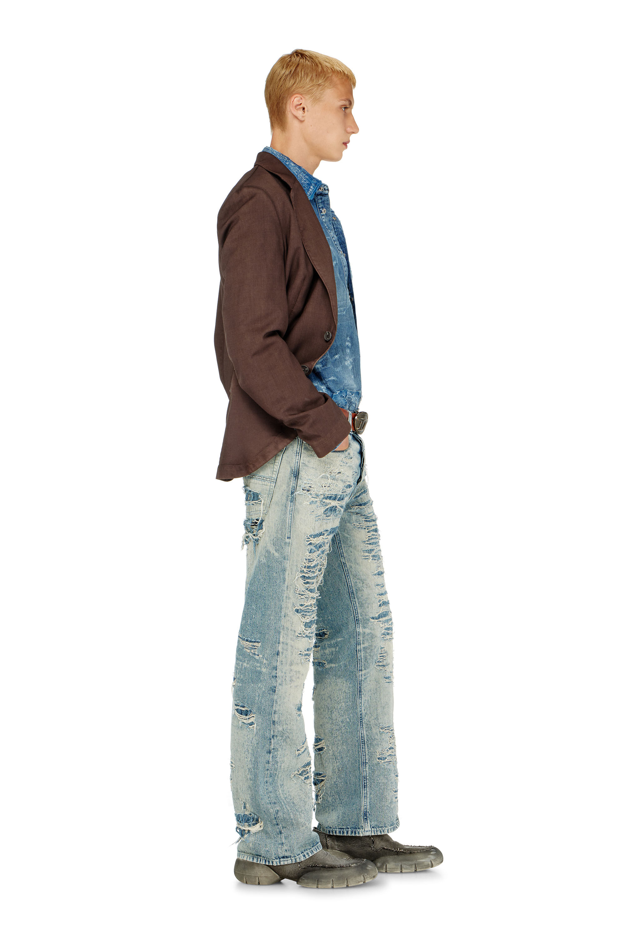 Diesel - Relaxed Jeans 1980 D-Eeper 068YM Uomo, Blu medio - Image 2
