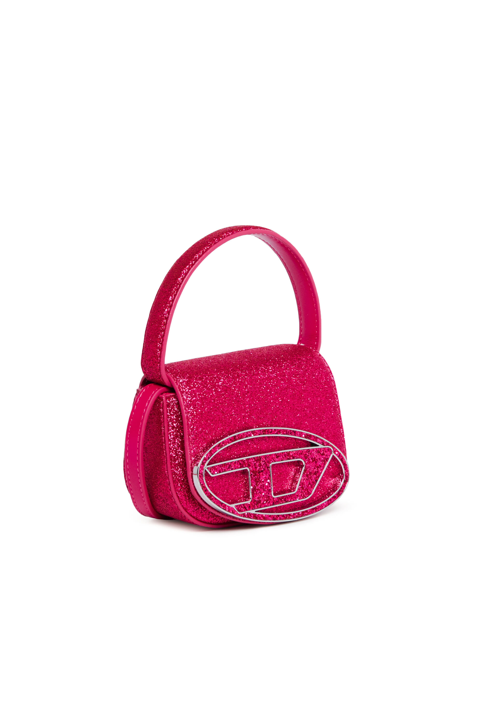 Diesel - 1DR XS, Donna Iconica mini bag in tessuto glitter in Rosa - Image 3