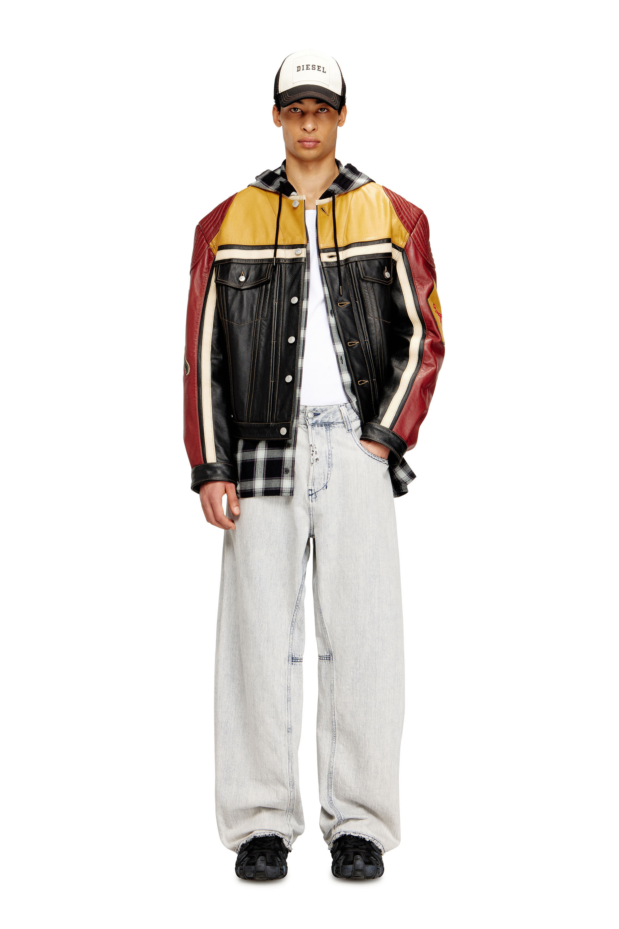 Diesel - C-MESHYFLY-20TH, Cappellino in cotone e mesch con logo Uomo in Nero - 4