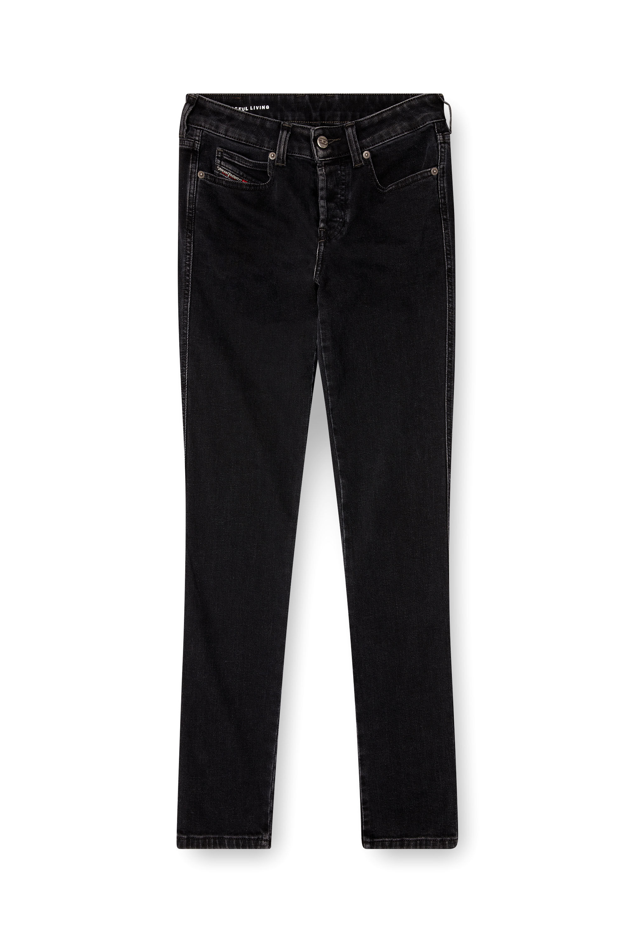 Diesel - Slim Jeans 1992 D-Jiann 09M69 Donna, Nero/Grigio scuro - Image 2