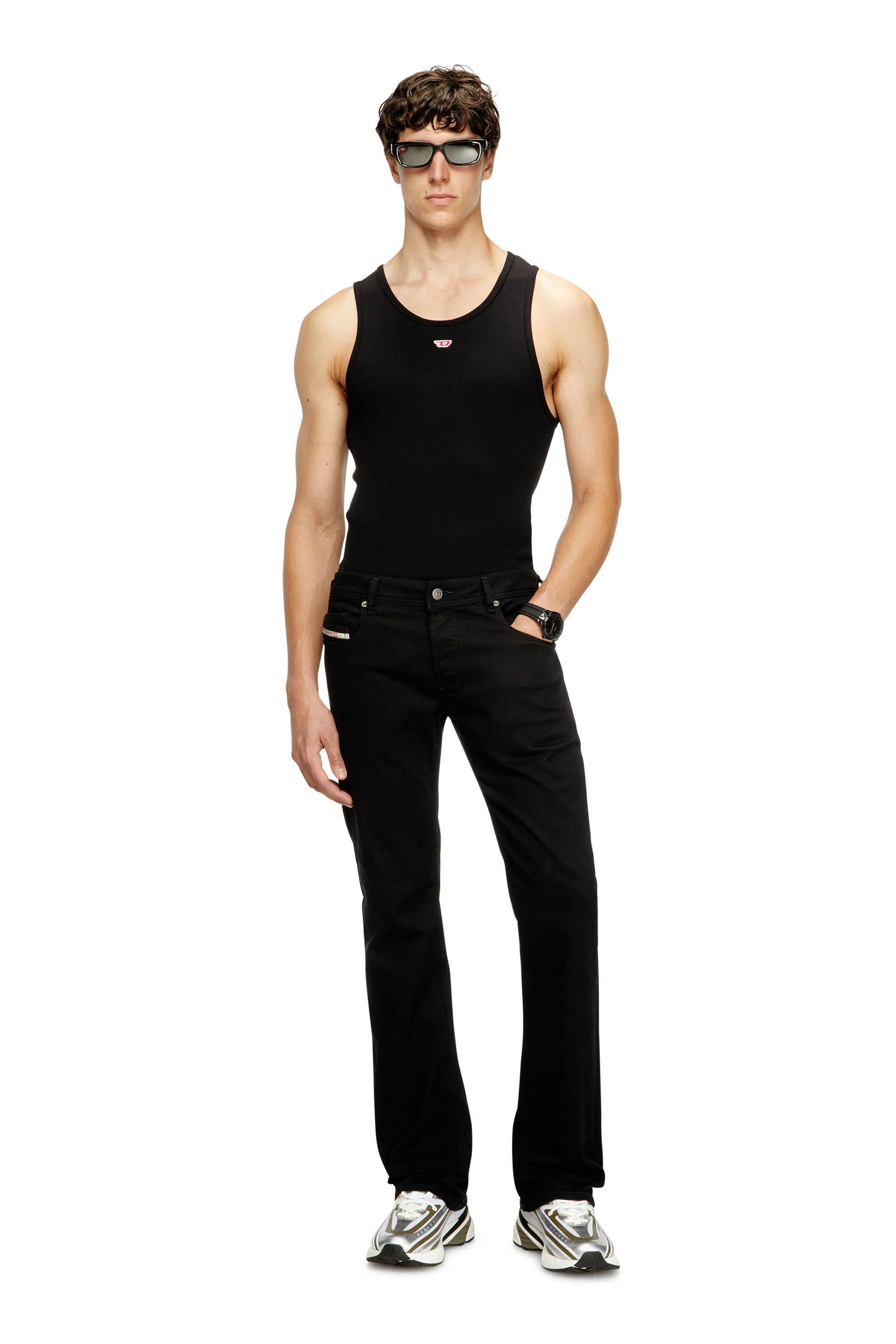 Diesel - Bootcut Jeans 2007 Zatiny 0688H Uomo, Nero/Grigio scuro - Image 1