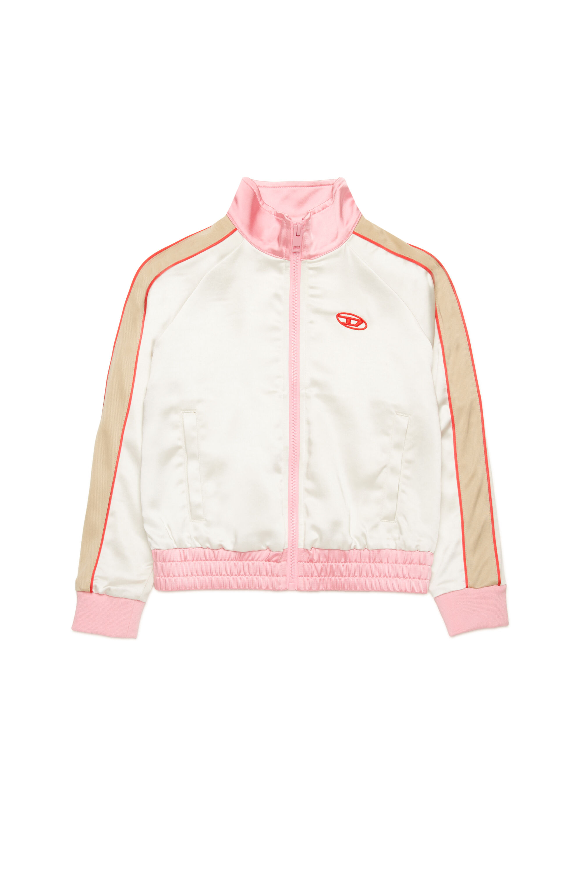 Diesel - SGLORIOUS, Giacca tuta in raso e jersey tecnico Donna in Multicolor - 1