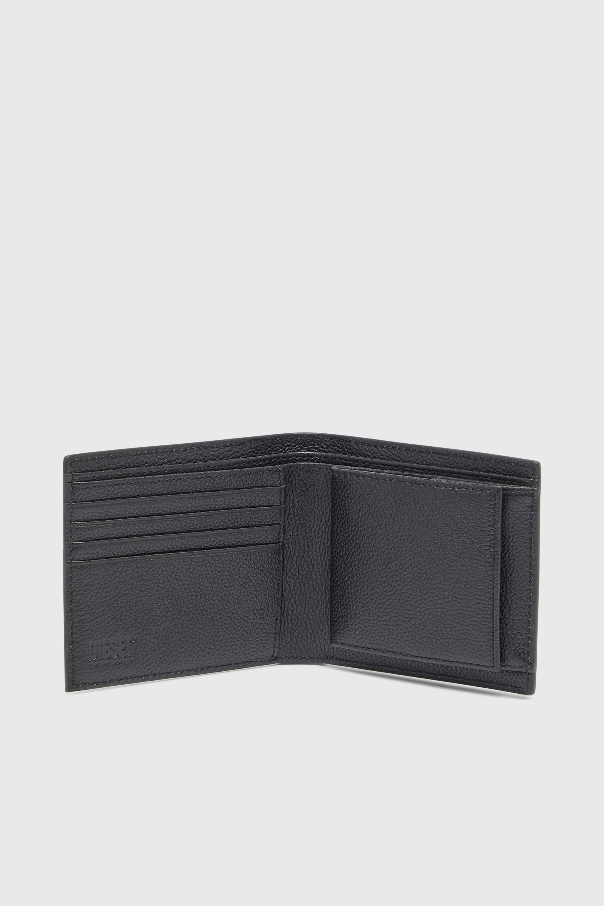 Diesel - 1DR 2.0 BI-FOLD COIN 3D, Portafoglio bi-fold in pelle martellata Uomo in Nero - 3