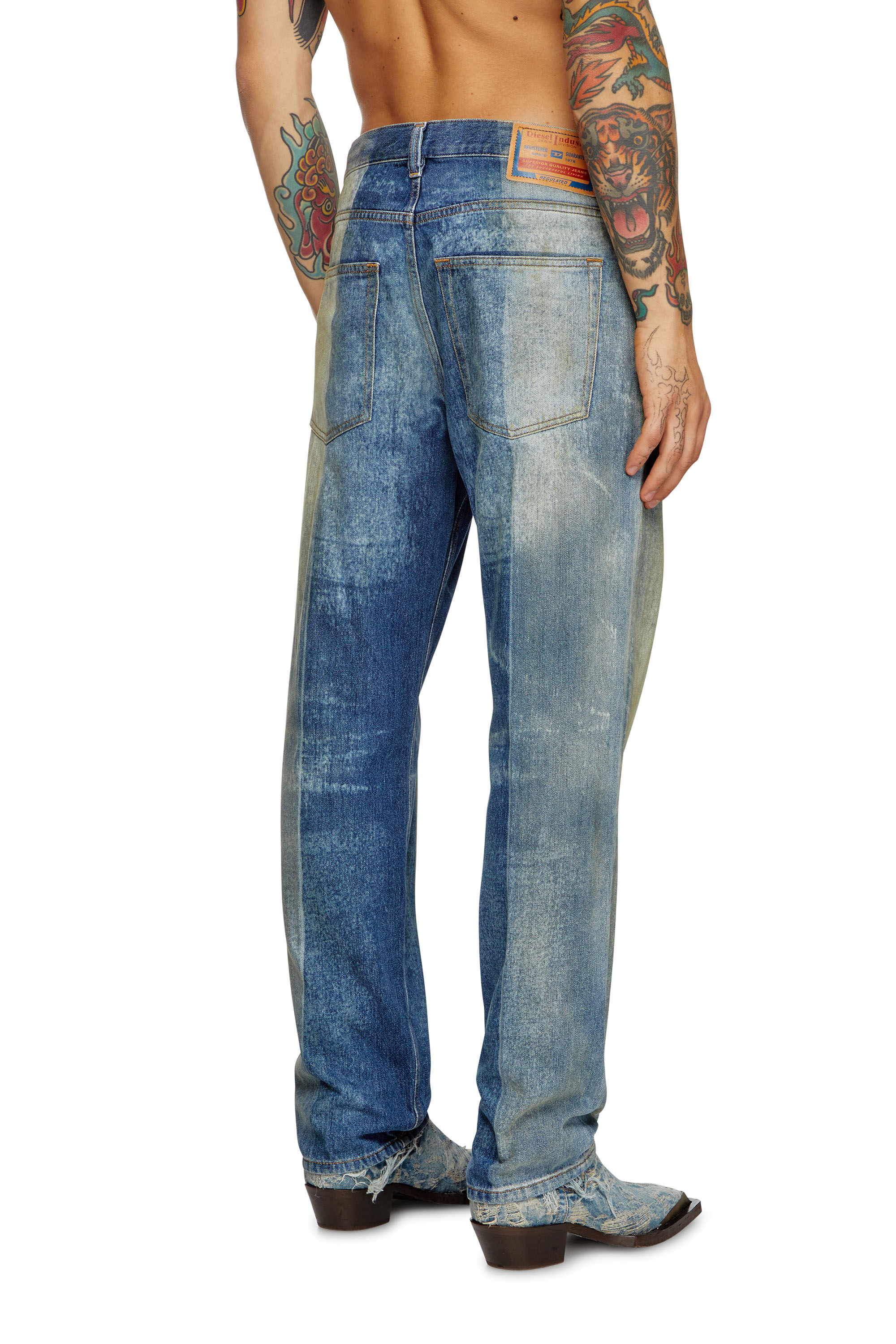 Diesel - Straight Jeans 2010 D-Macs 09L04 Uomo, Blu medio - Image 4