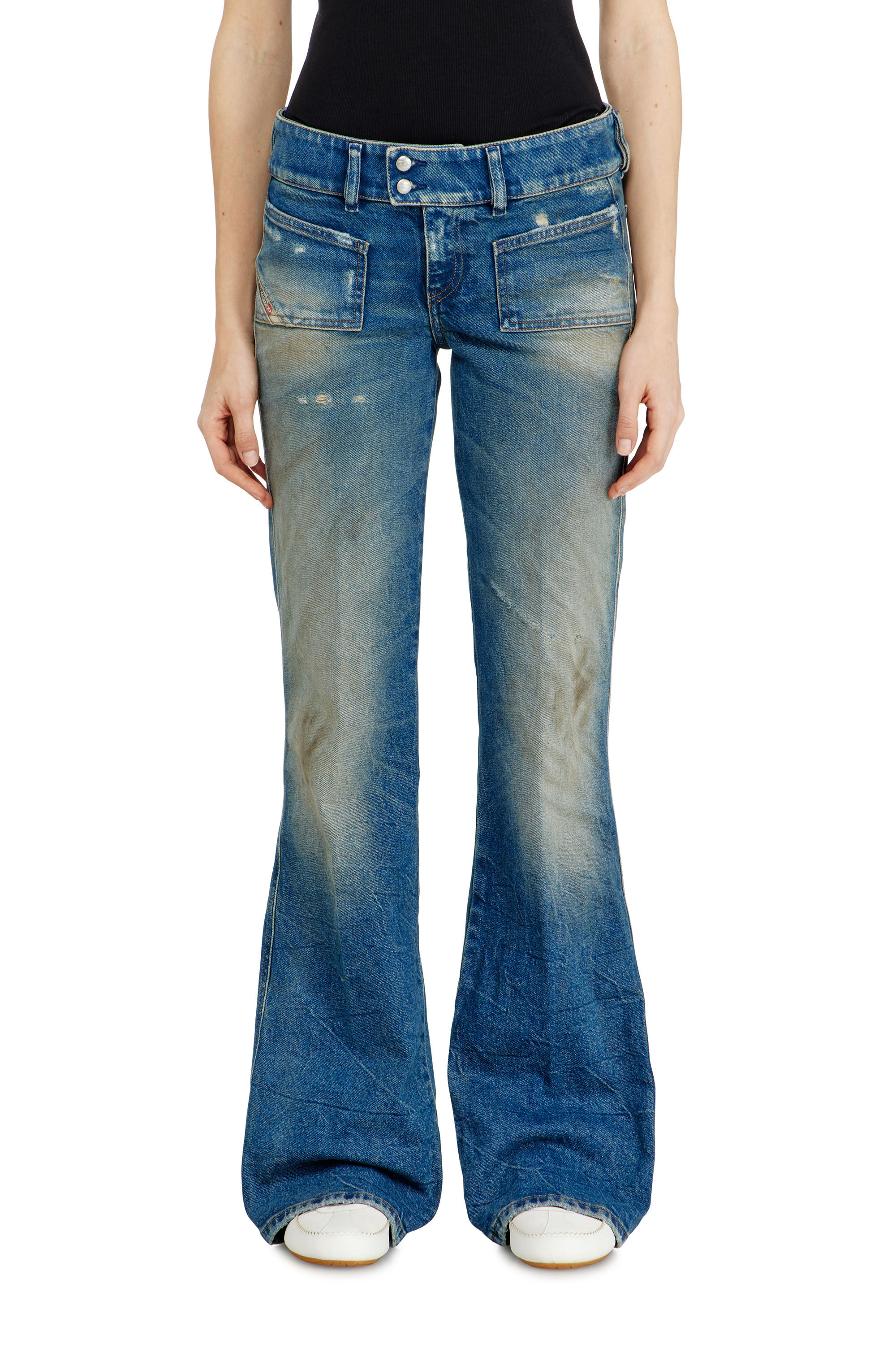 Diesel - Bootcut Jeans D-Hush 09N40 Donna, Blu medio - Image 4