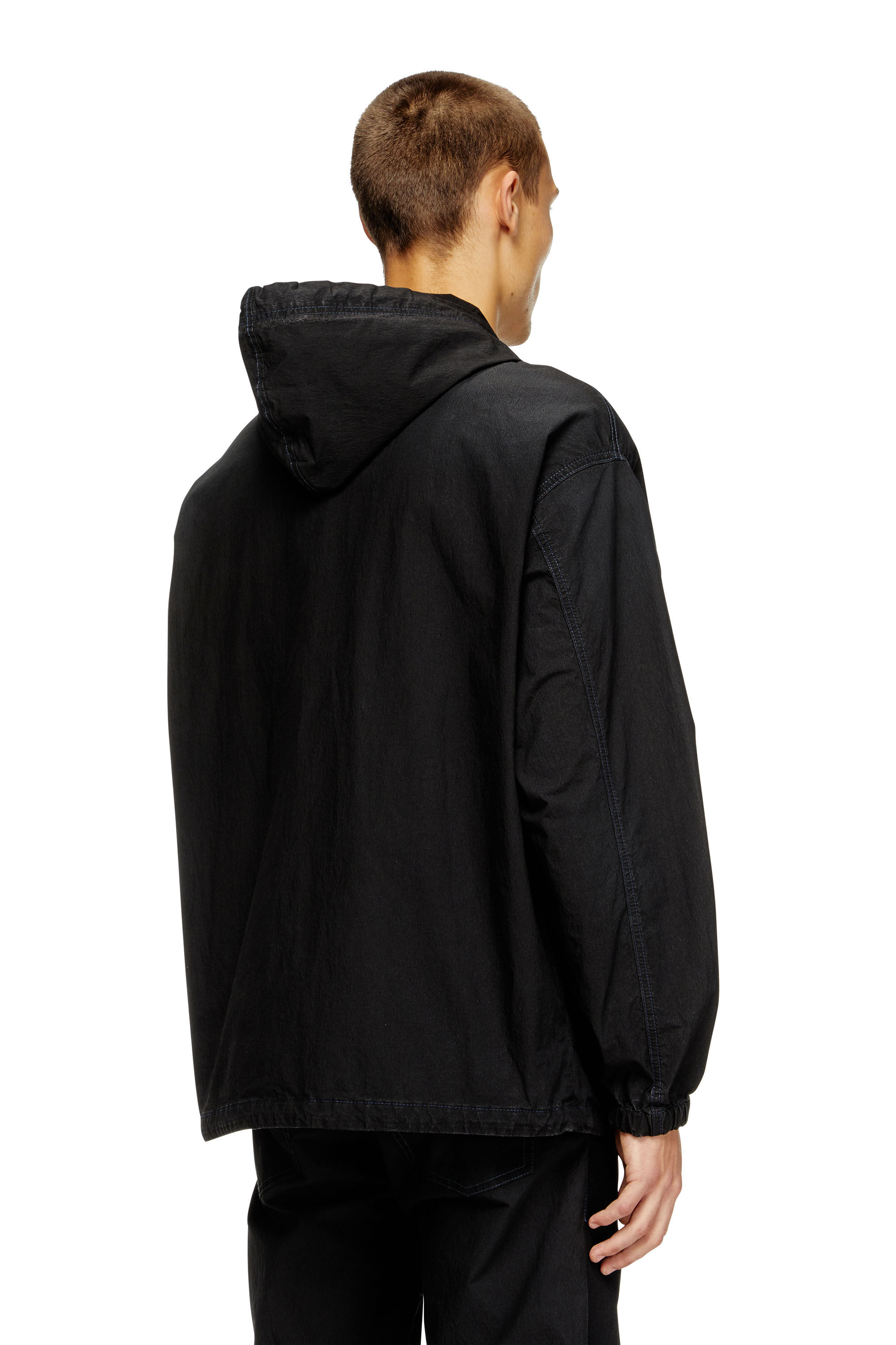 Diesel - D-WYNNY JOGG, Giacca con cappuccio in JoggJeans tecnico Uomo in Nero - 3